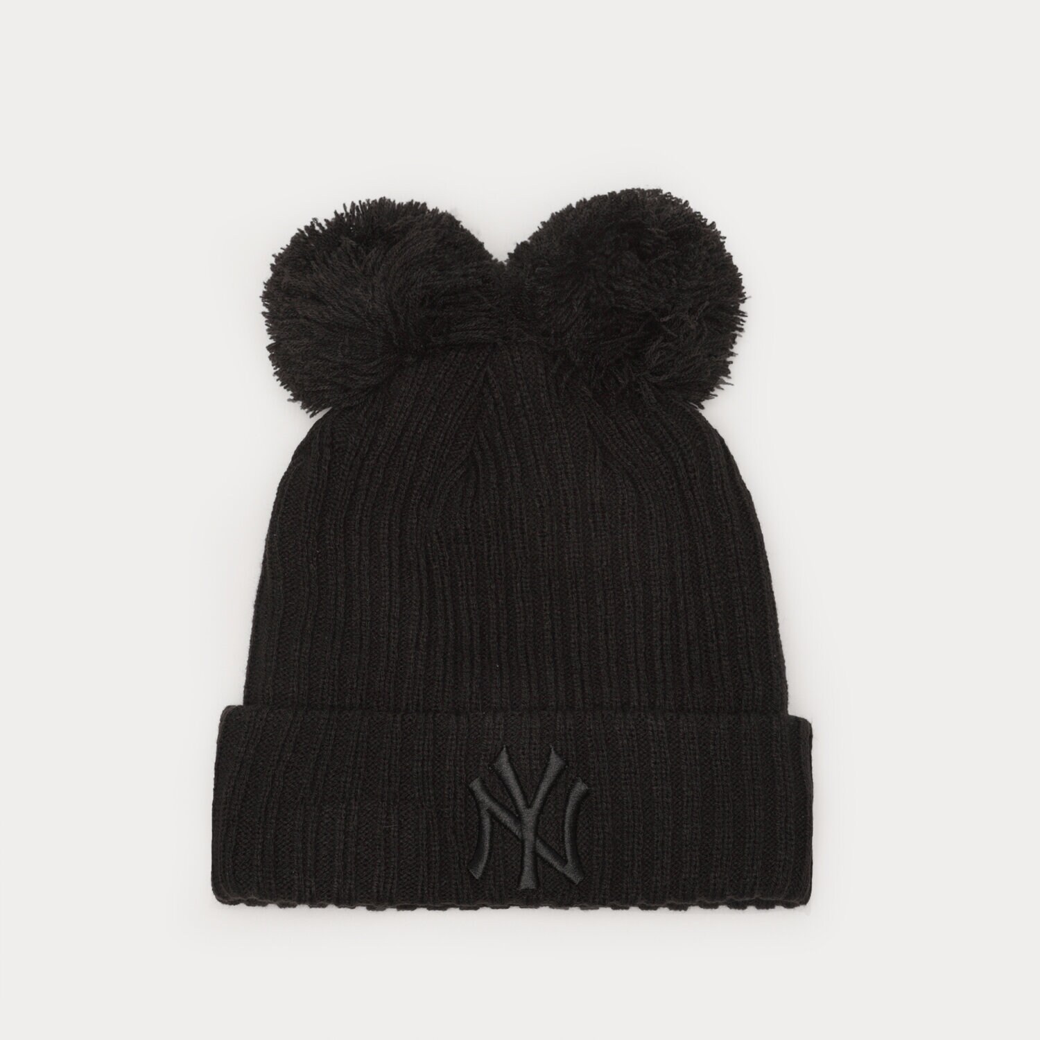 dámská čepice NEW ERA ČEPICE WMNS DOUBLE POM BEANIE NYY NEW YORK YANKEES 60364290 ČERNÁ