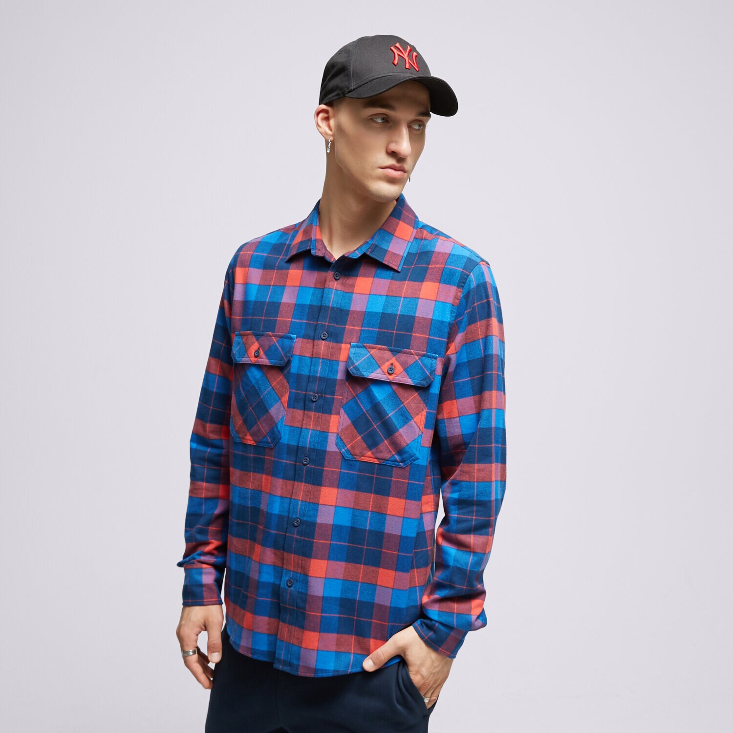 pánská košile HELLY HANSEN KOŠILE LOKKA ORGANIC FLANNEL LS 62731_101 ČERVENÁ