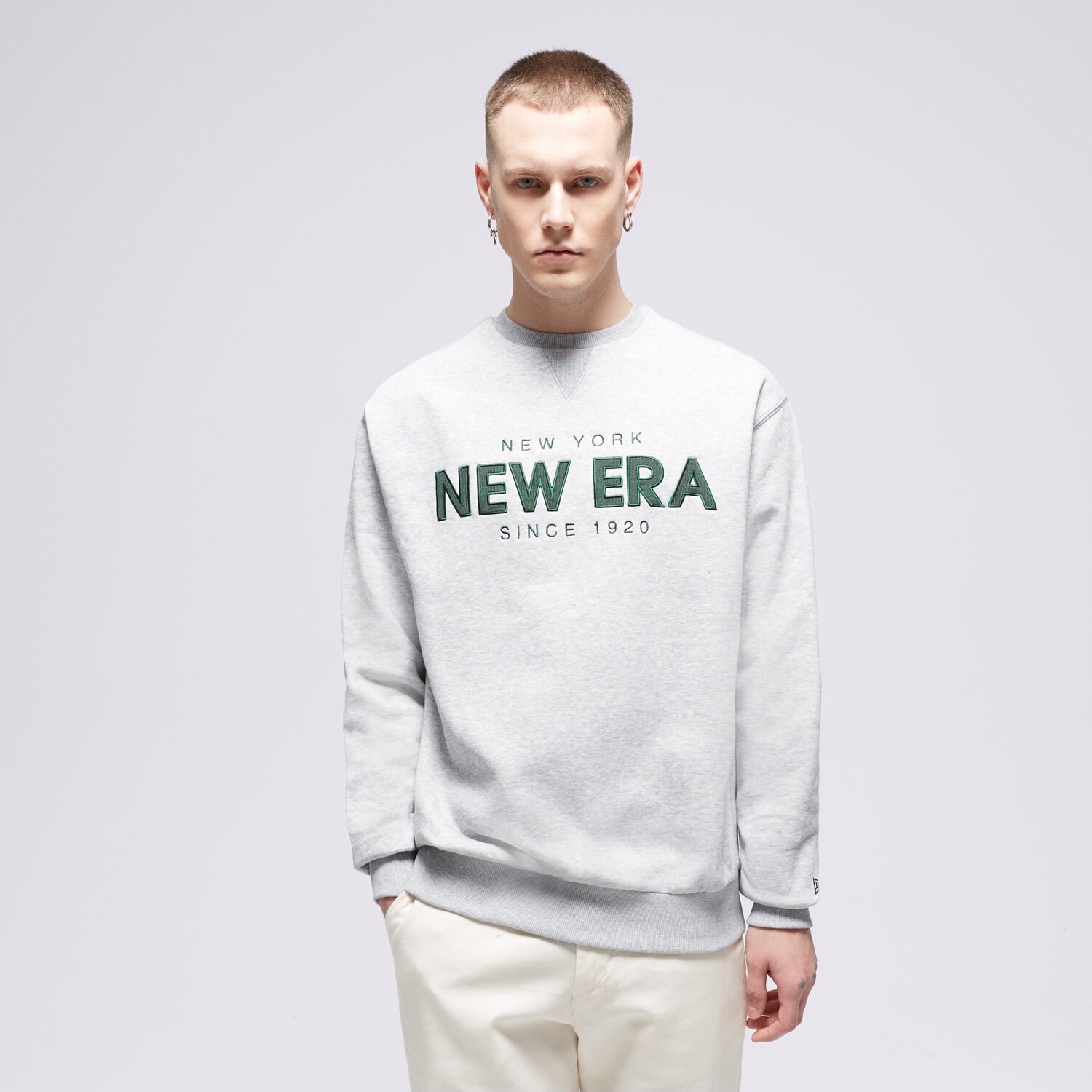 pánská mikina NEW ERA MIKINA NE WORDMARK CREW NECK 60424401 ŠEDÁ