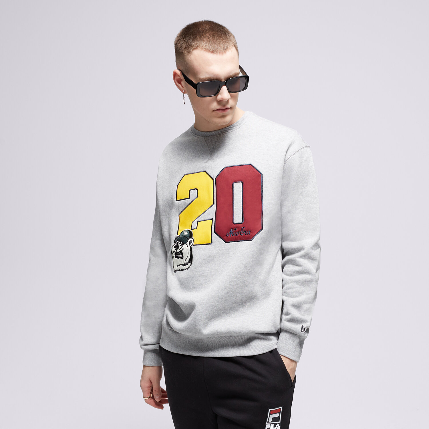 pánská mikina NEW ERA MIKINA NE CREW NECK NONE 60416403 ŠEDÁ