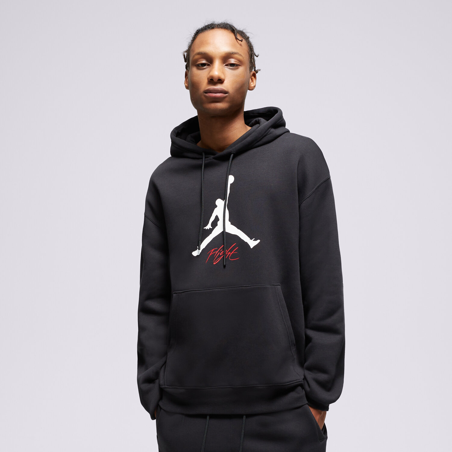 pánská mikina JORDAN MIKINA S KAPUCÍ M J ESS FLC BASELINE FD7545-010 ČERNÁ