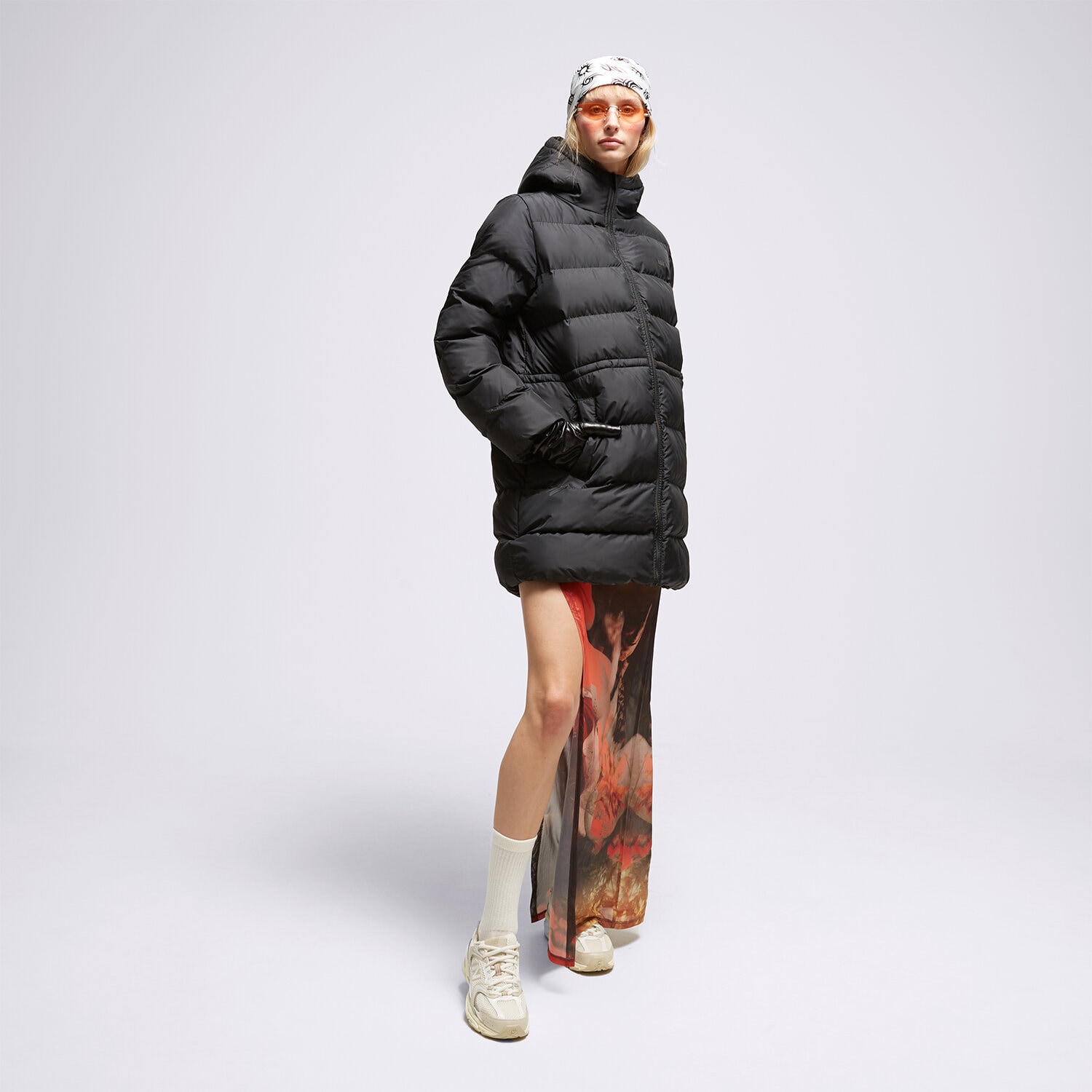 dámská zimní bunda LEVI'S KABÁT HOODED MIDI A6369-0000 ČERNÁ