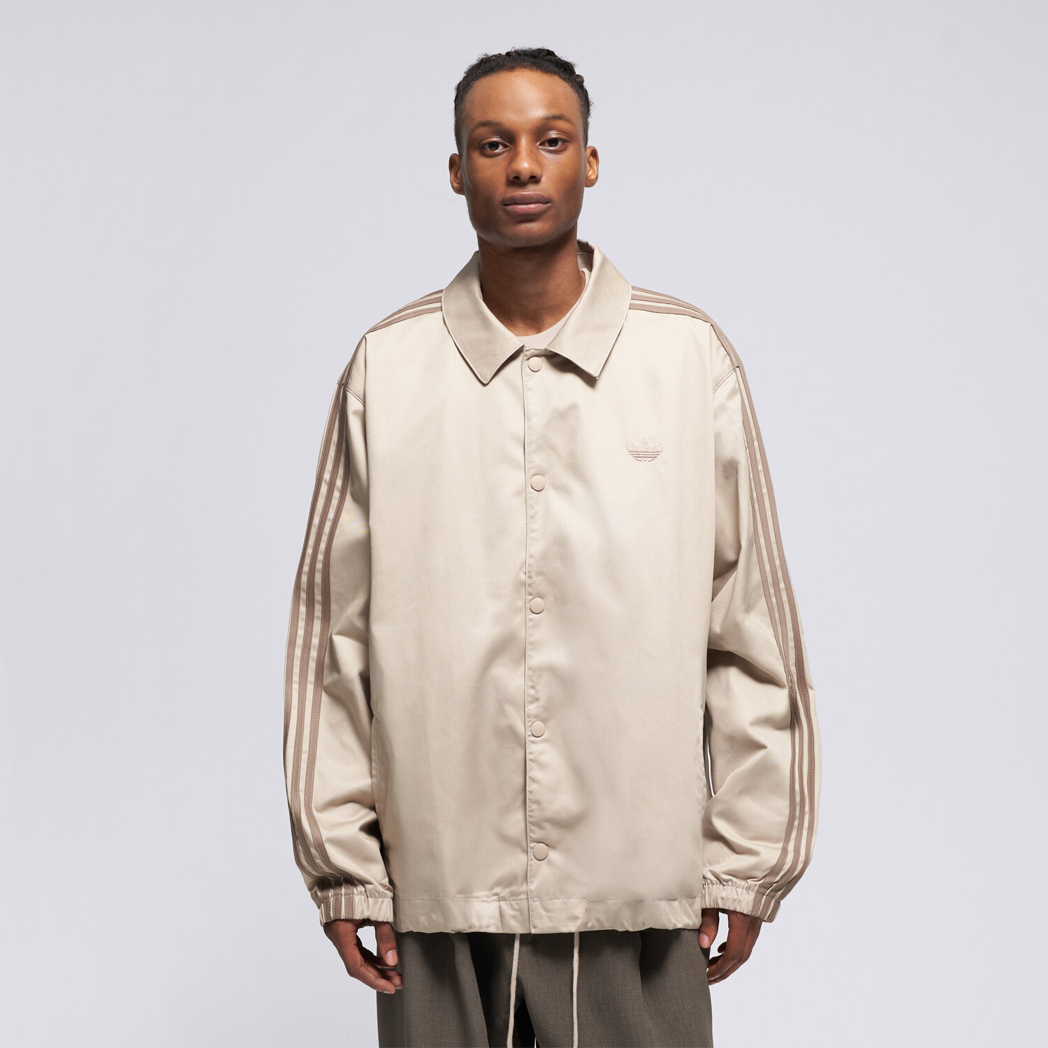 Přechodná bunda pánská (podzimní, jarní) ADIDAS BUNDA 3S JKT KS9297 BÉŽOVÁ