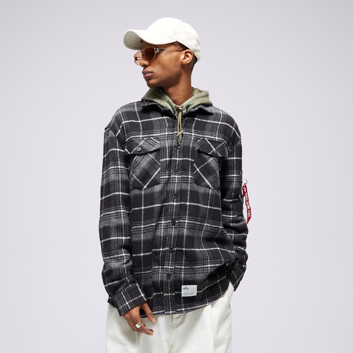 pánská košile ALPHA INDUSTRIES KOŠILE FLANNEL 108145198 ČERNÁ