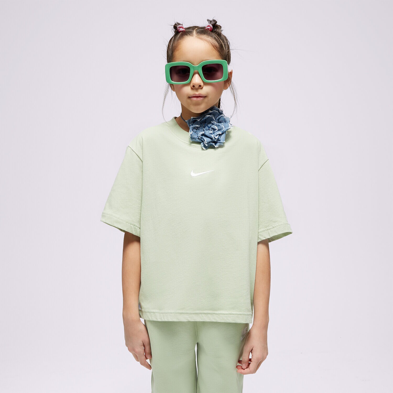 dětské tričko NIKE TRIČKO NIKE SPORTSWEAR GIRL DH5750-343 ZELENÁ