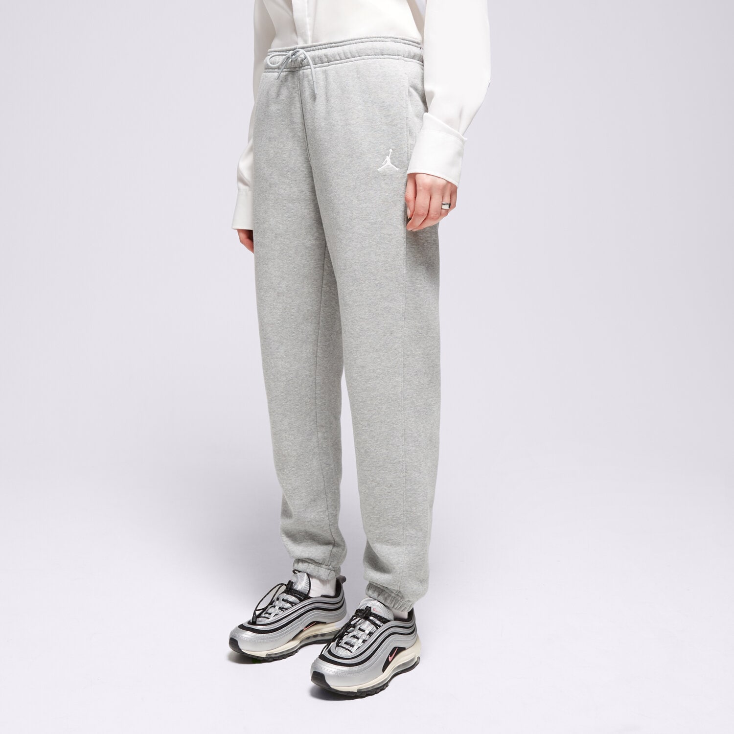 dámské kalhoty JORDAN KALHOTY  W J BRKLN FLC PANT 2 FN4494-063 ŠEDÁ