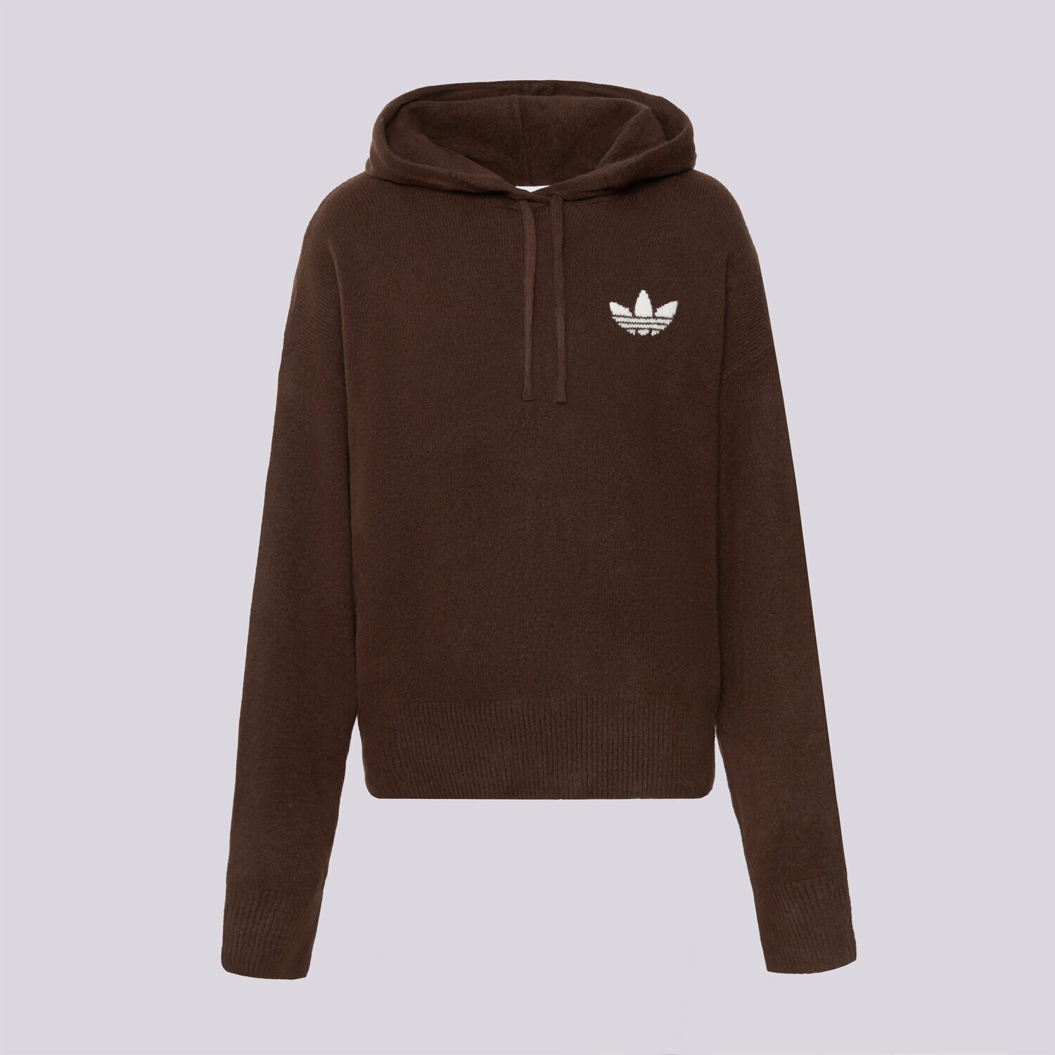 dámská mikina ADIDAS MIKINA S KAPUCÍ ESS KNT HD IA4448 HNĚDÁ