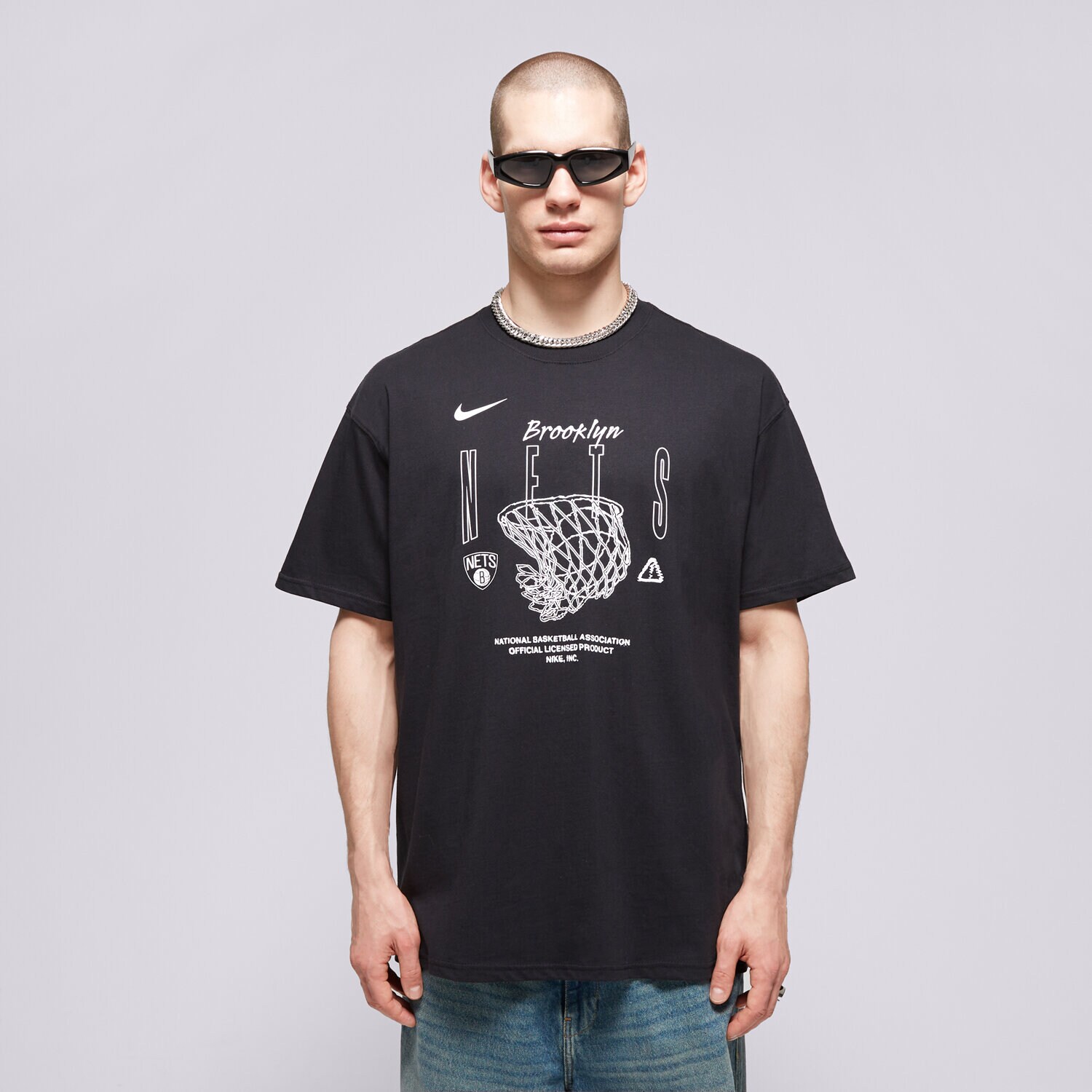 pánské tričko NIKE TRIČKO BKN M NK CTS MAX90 1 SS TEE NBA FJ0355-010 ČERNÁ