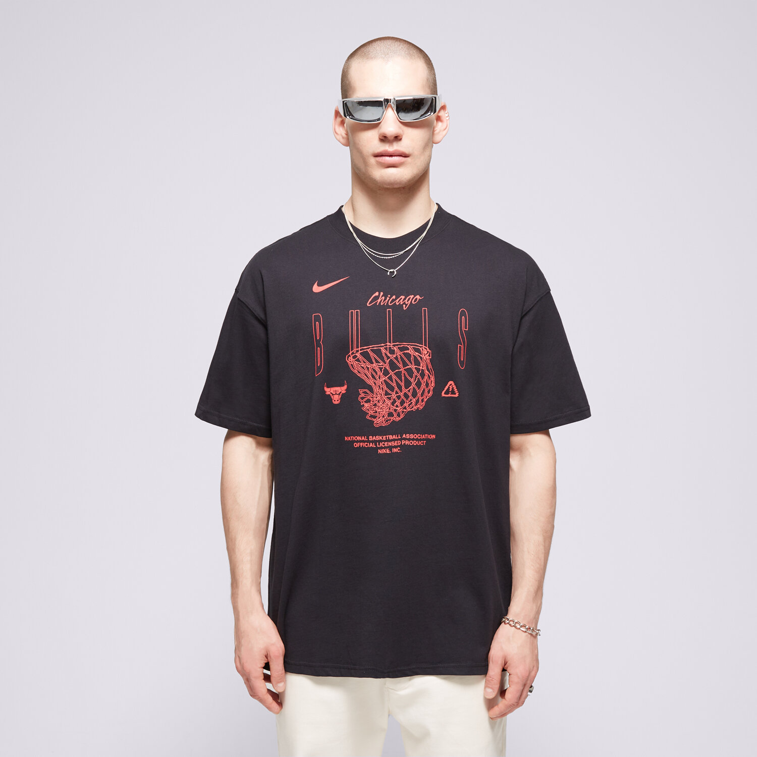 pánské tričko NIKE TRIČKO CHI M NK CTS MAX90 1 SS TEE NBA FJ0363-010 ČERNÁ