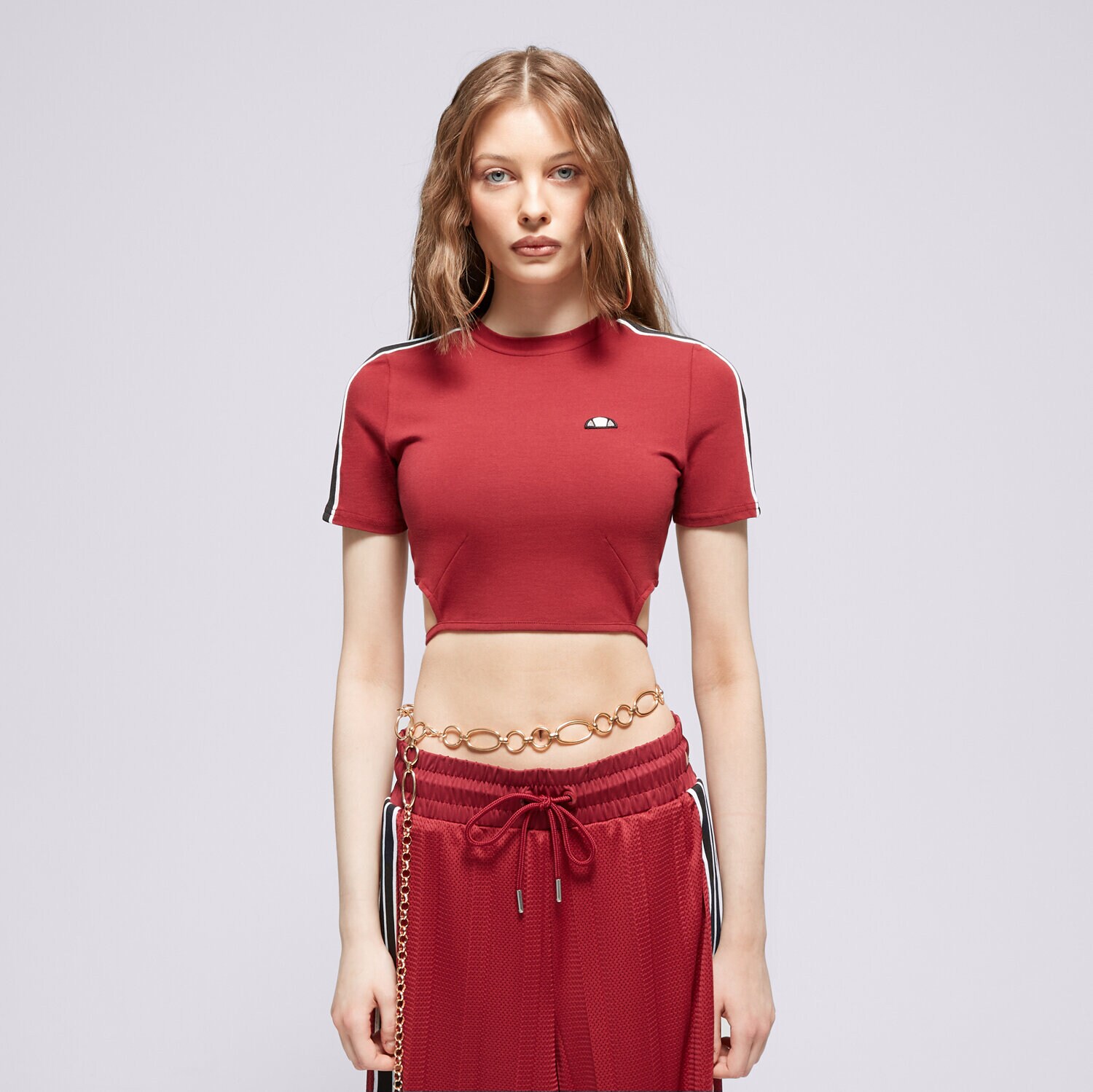 dámské tričko ELLESSE TRIČKO MALDONADO CROPPED TRIČKO BRGND SGV20144800 BORDOVÁ