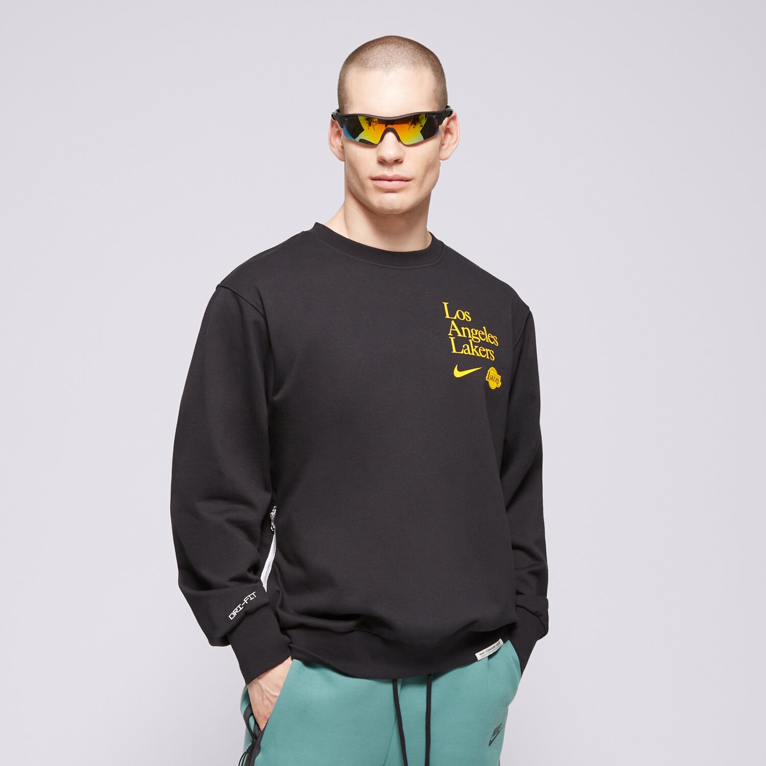 pánská mikina NIKE MIKINA LAL MNK DF STD ISS CRW CTS GX NBA FD8653-010 ČERNÁ
