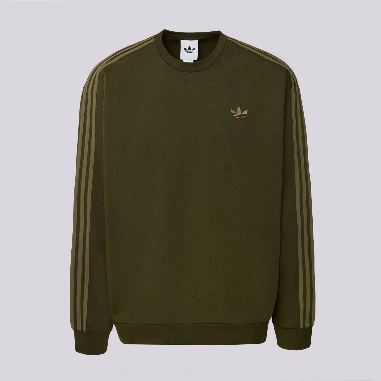 pánská mikina ADIDAS MIKINA 3S CREW KS7515 KHAKI