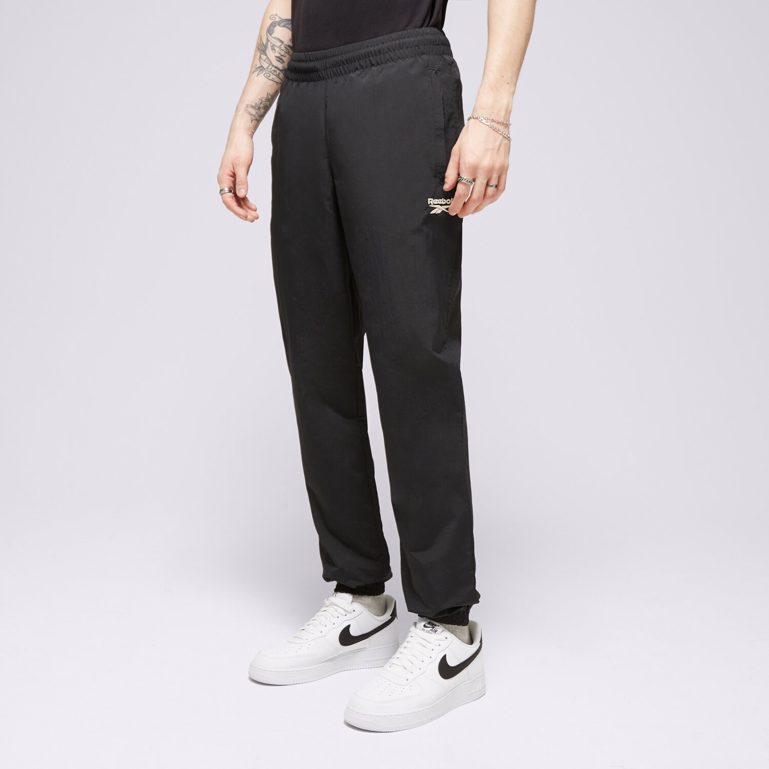 pánské kalhoty REEBOK KALHOTY  CL F FR TRACKPANT 100022966 ČERNÁ