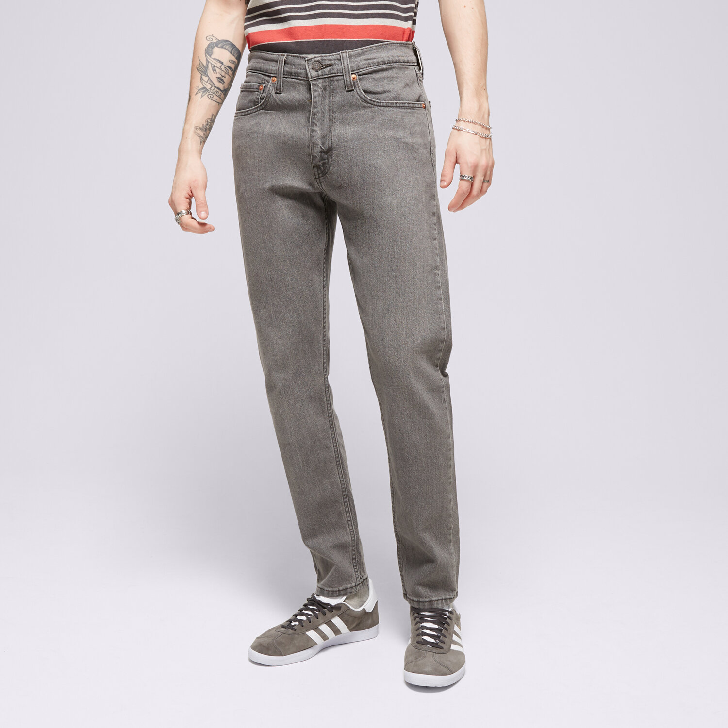 pánské kalhoty LEVI'S KALHOTY  515 SLIM FIT STRAIGHT BLACKS A7222-0007 ČERNÁ