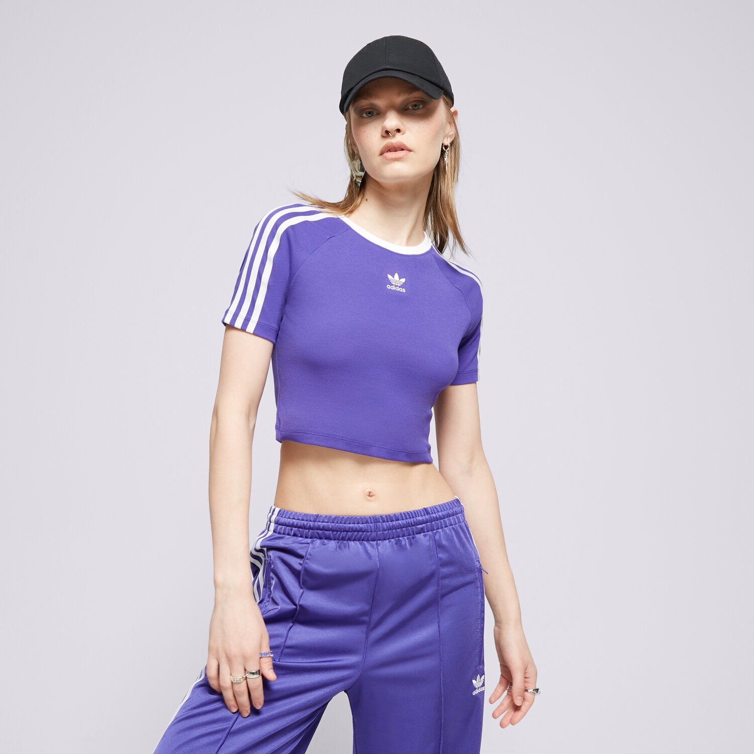 dámské tričko ADIDAS TRIČKO 3 S BABY TEE IP0661 FIALOVÁ