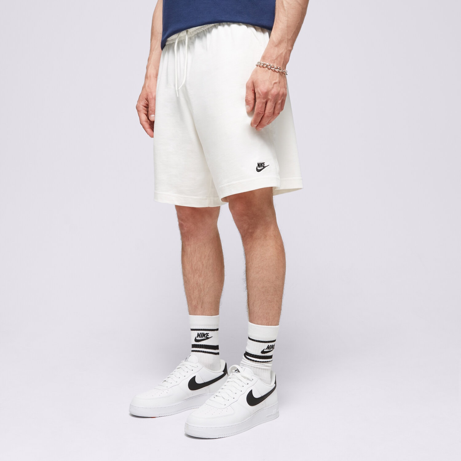 pánské kraťasy NIKE ŠORTKY  M NK CLUB KNIT SHORT FQ4359-133 BÍLÁ