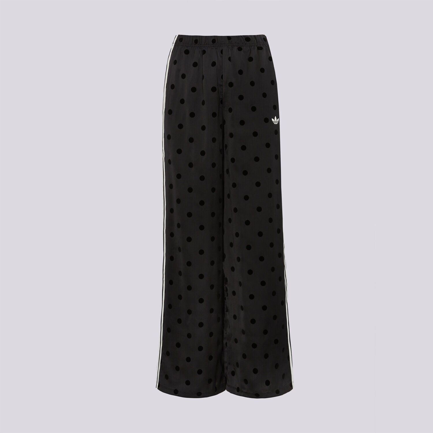 dámské kalhoty ADIDAS KALHOTY  SATIN POLKA DOTS WIDE LEG KV1169 ČERNÁ