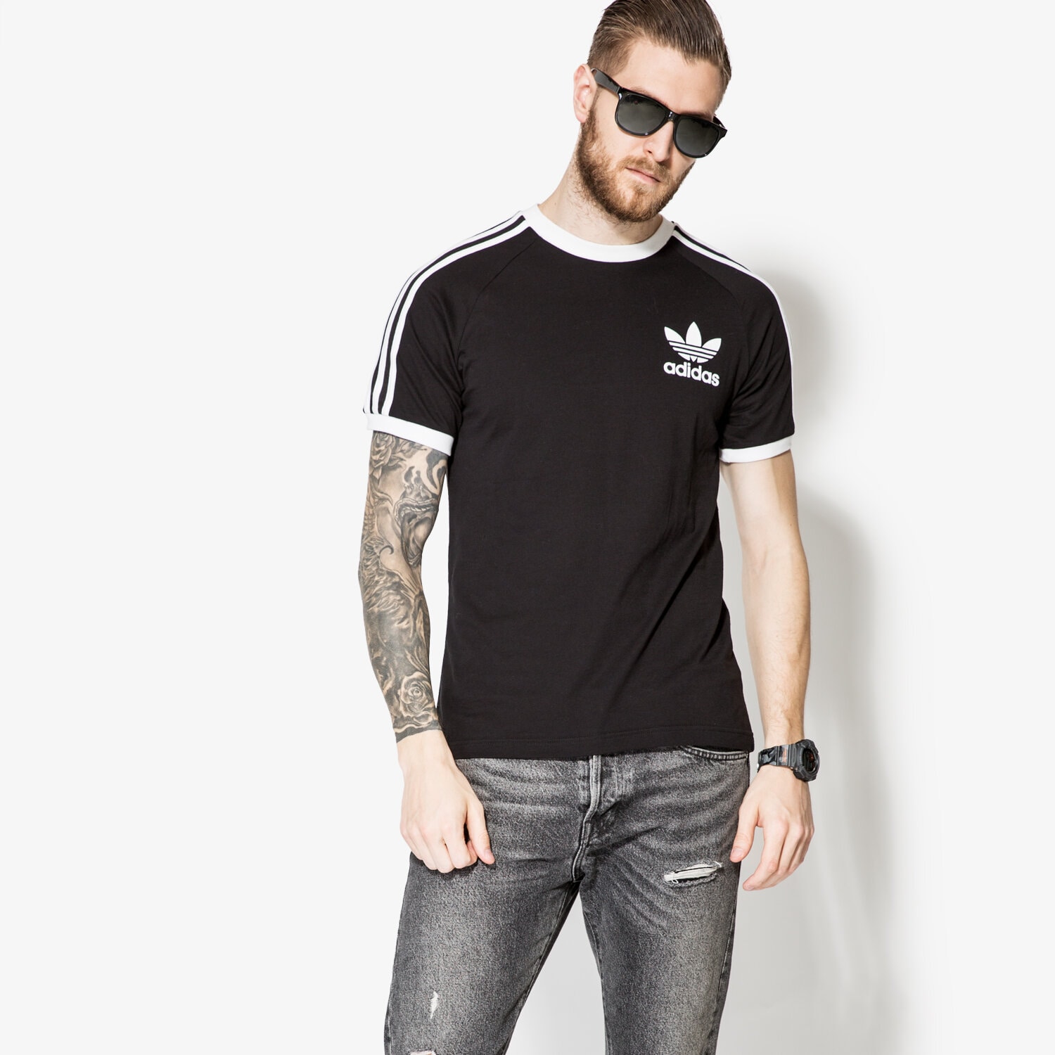 pánské tričko ADIDAS TRIČKO SS CLFN TEE AZ8127 ČERNÁ