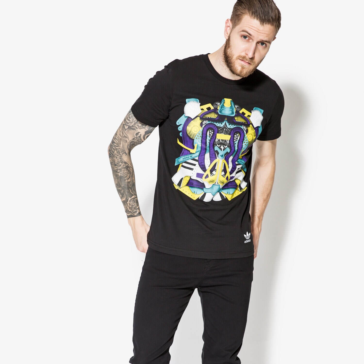 pánské tričko ADIDAS TRIČKO SS MONTAGE TEE BK7602 ČERNÁ