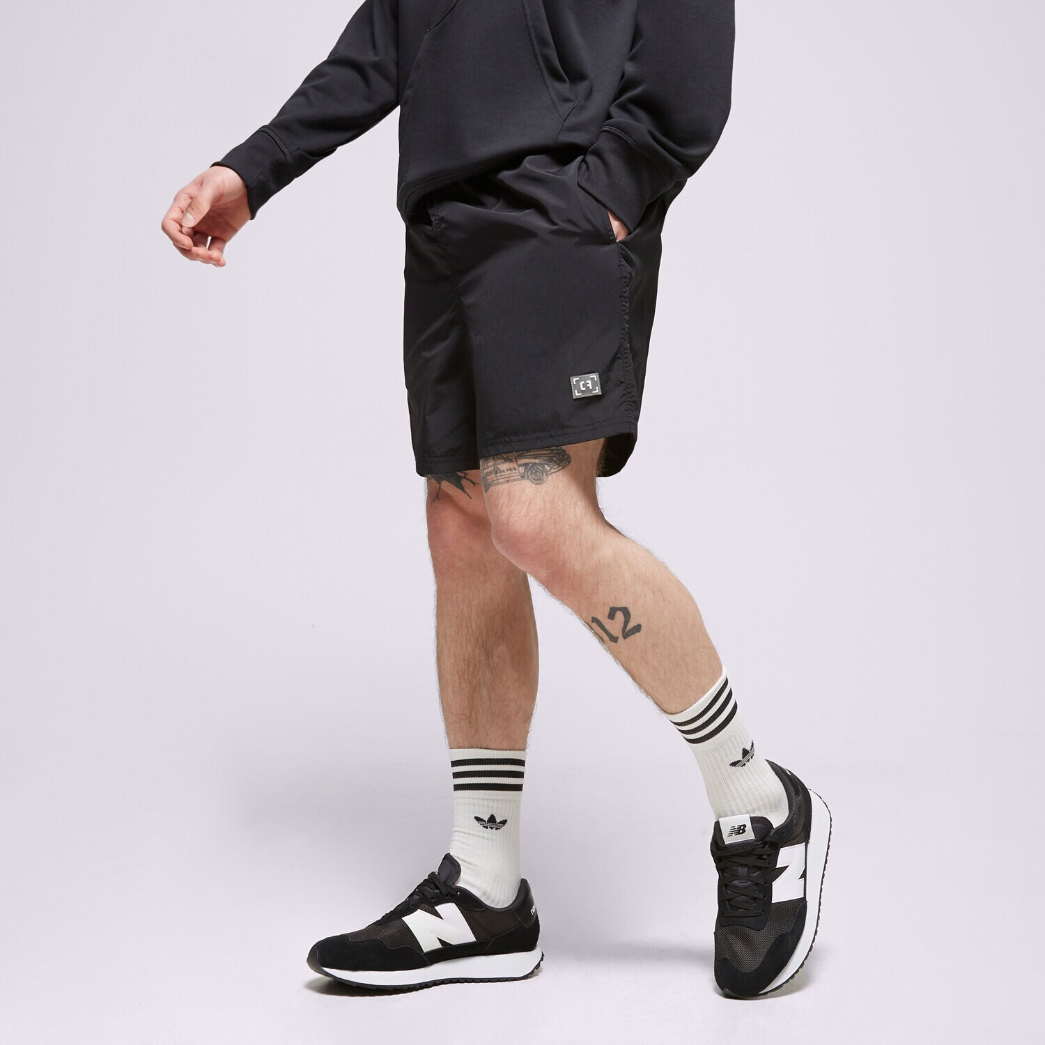 pánské kraťasy CONFRONT ŠORTKY  SWIM BLACK CF123SZM07006 ČERNÁ