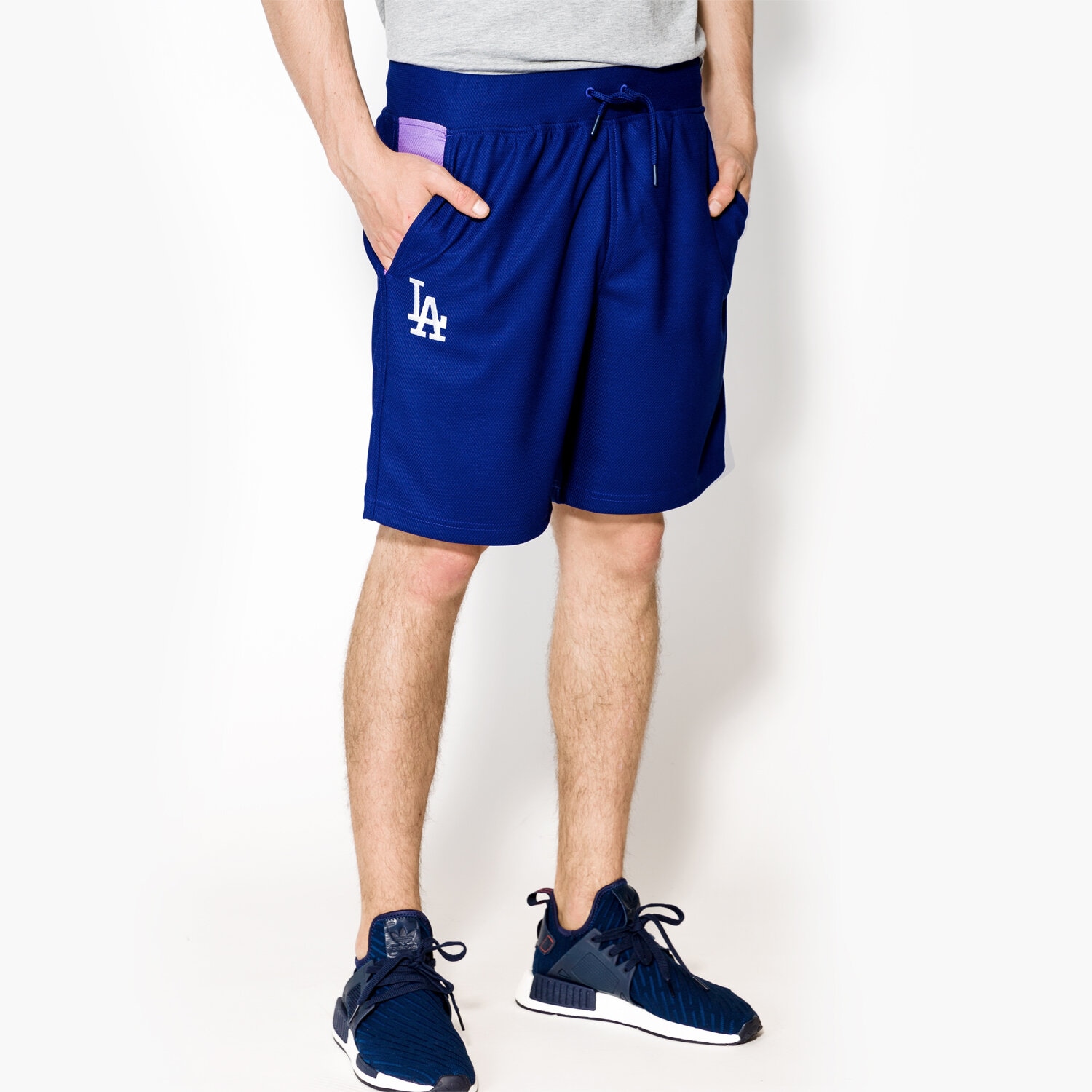 pánské kraťasy NEW ERA ŠORTKY  WEST COAST LA DODGERS DRY 11409748 TMAVOMODRÁ