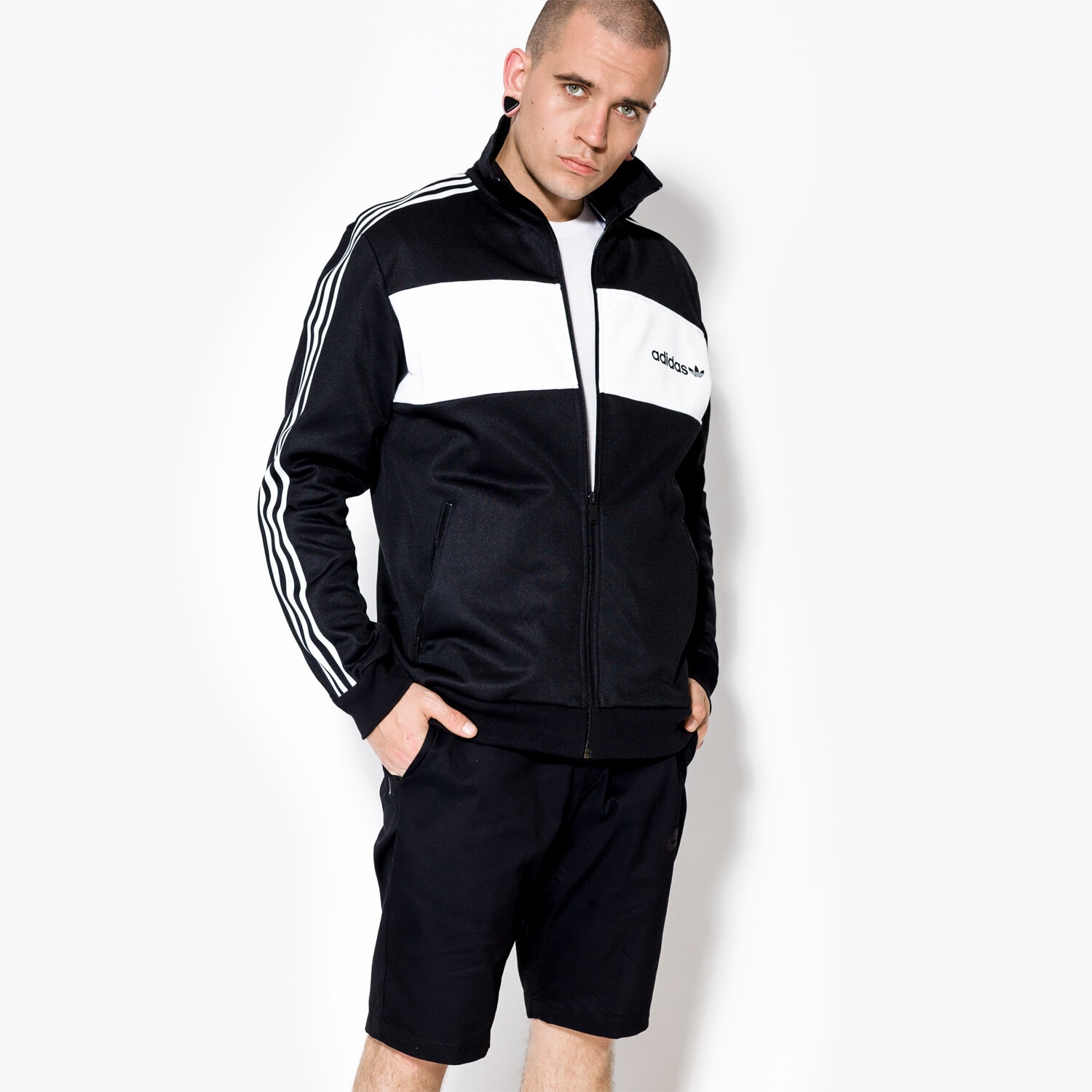 pánská mikina ADIDAS MIKINA BLOCKTRACK TOP BQ9368 ČERNÁ