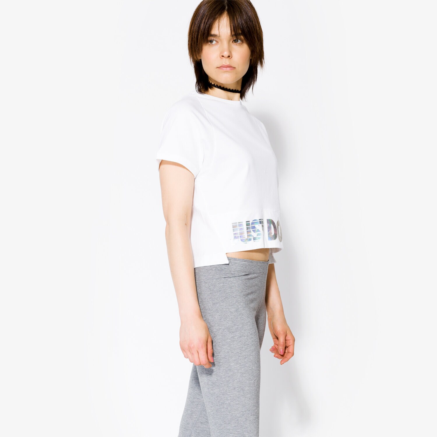 dámské kalhoty NIKE LEGGINGS W NSW LGGNG HOLOGRAM 886257091 ŠEDÁ