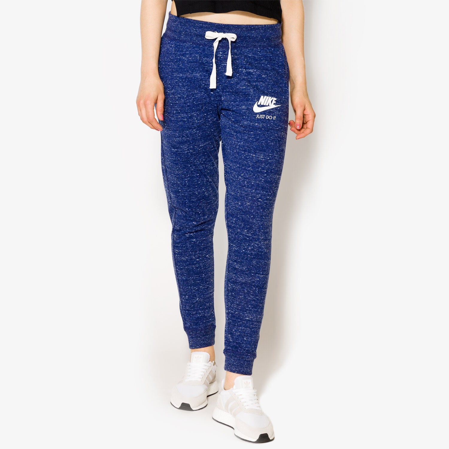 dámské kalhoty NIKE KALHOTY  W NSW GYM VNTG PANT 883731429 TMAVOMODRÁ