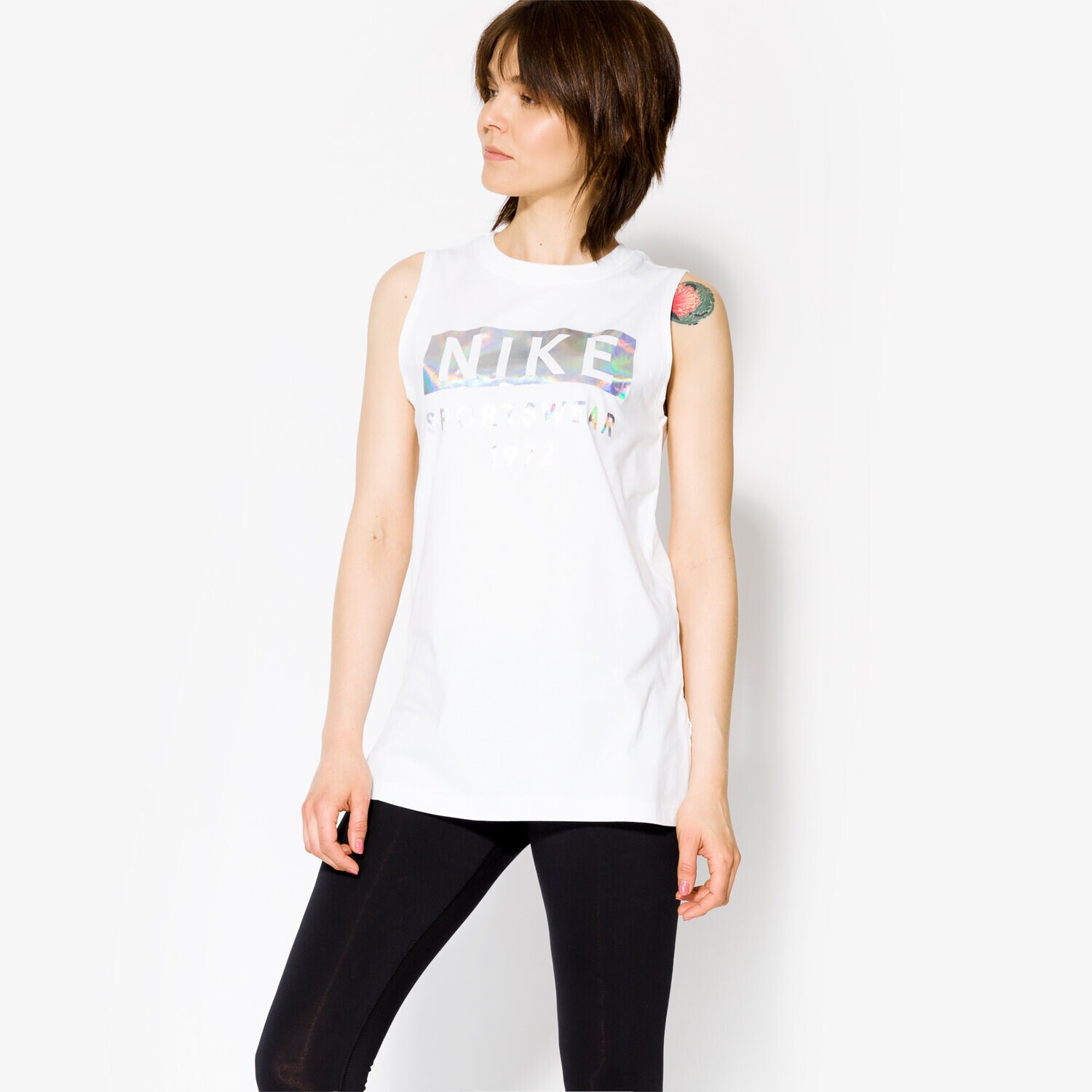 dámský top NIKE TOP W NSW TOP HOLOGRAM 848684100 BÍLÁ