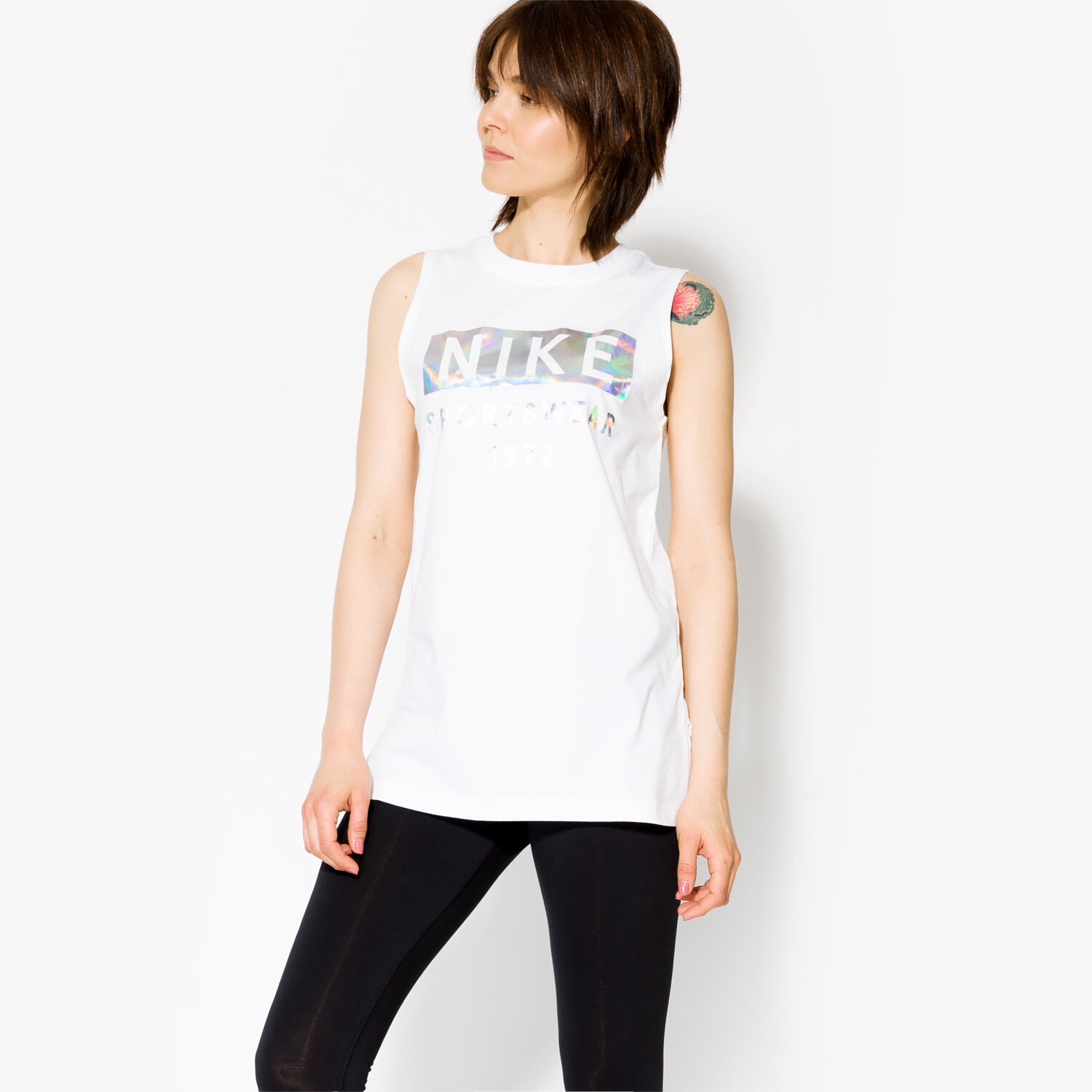 dámský top NIKE TOP W NSW TOP HOLOGRAM 848684100 BÍLÁ