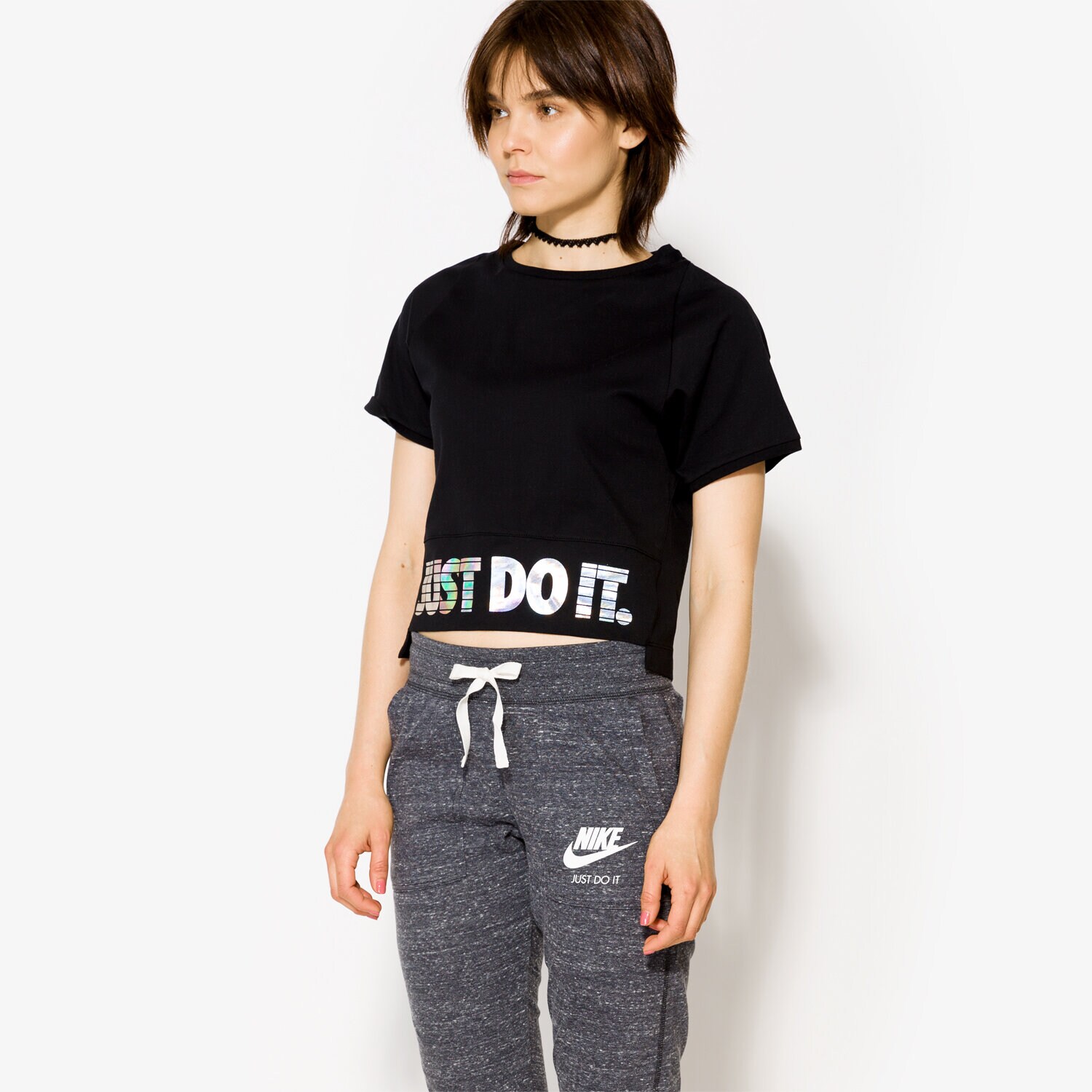dámské tričko NIKE TRIČKO SS W NSW TOP SS HOLOGRAM 886263010 BÍLÁ