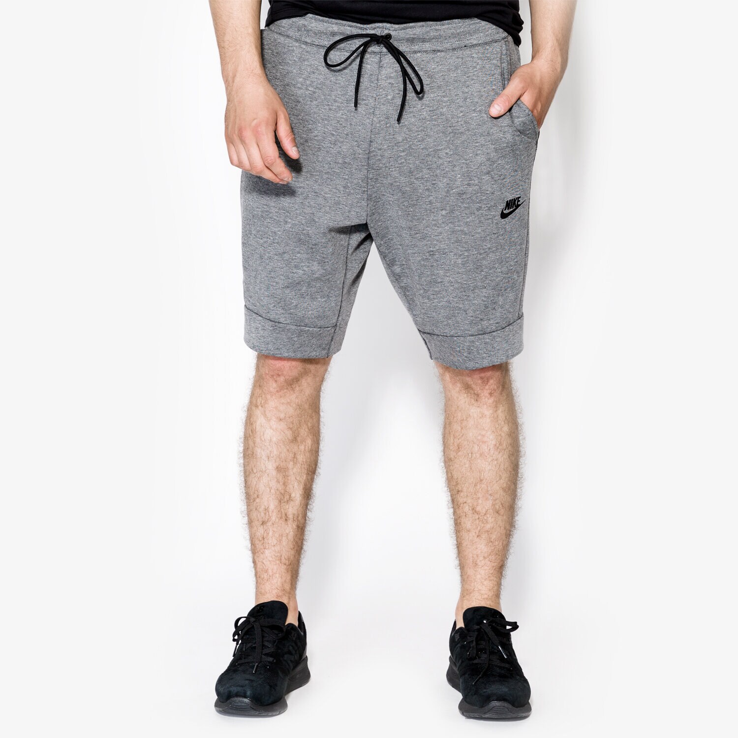 pánské kraťasy NIKE ŠORTKY  TCH FLC SHORT 805160091 ŠEDÁ