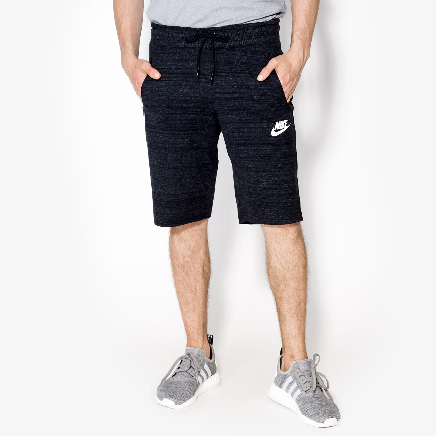 pánské kraťasy NIKE ŠORTKY  AV15 SHORT KNIT 837014010 ČERNÁ