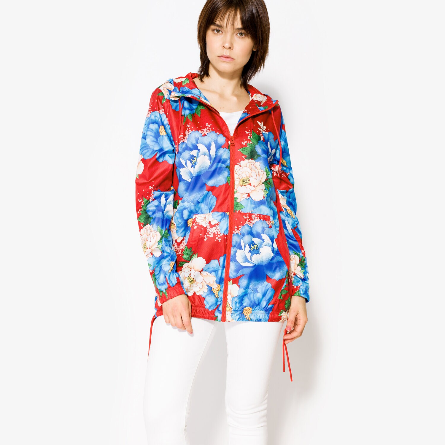 Přechodná bunda dámská (podzimní, jarní) ADIDAS BUNDA C WINDBREAKER BJ9038 VÍCEBAREVNÁ