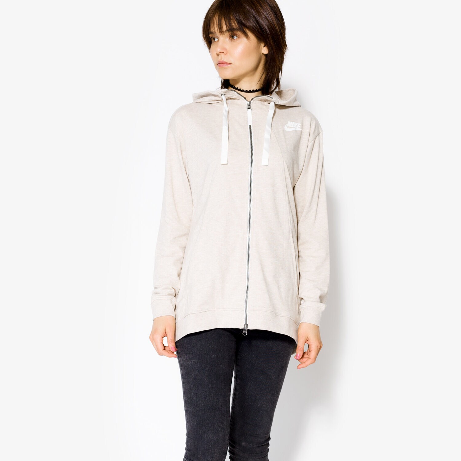 dámská mikina NIKE MIKINA W NSW HOODIE FZ INDIO 854961140 BÉŽOVÁ
