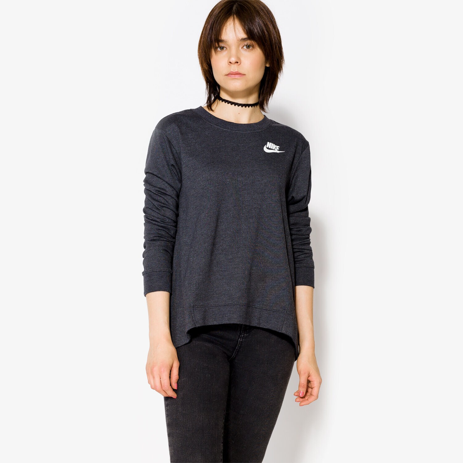 dámská mikina NIKE MIKINA W NSW GYM CLC CREW 854953032 ČERNÁ