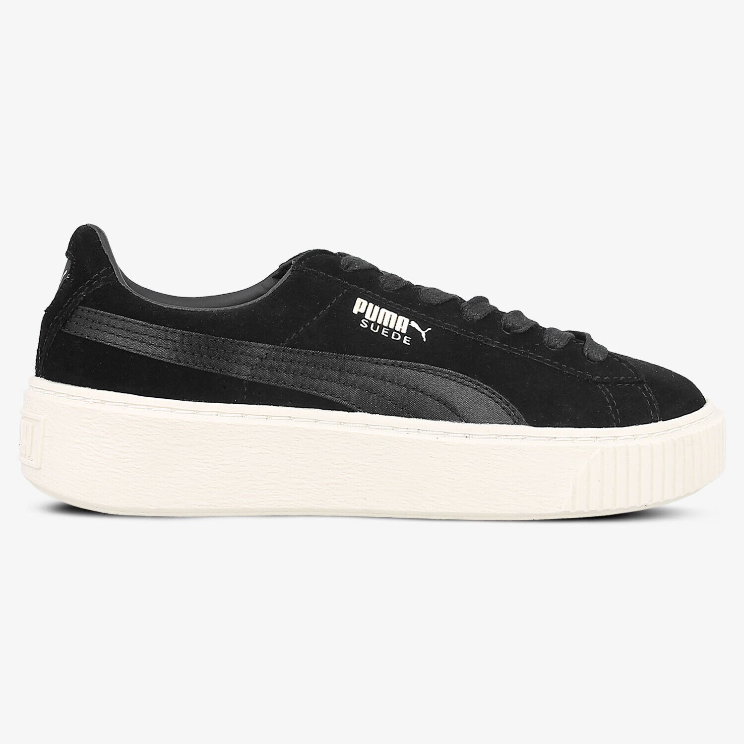 dámské tenisky PUMA SUEDE PLATFORM SATIN 36582805 ČERNÁ