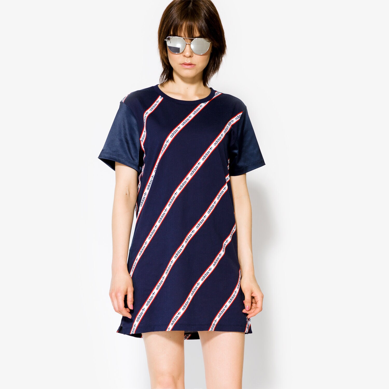 dámské šaty ADIDAS ŠATY TEE DRESS BJ8369 TMAVOMODRÁ