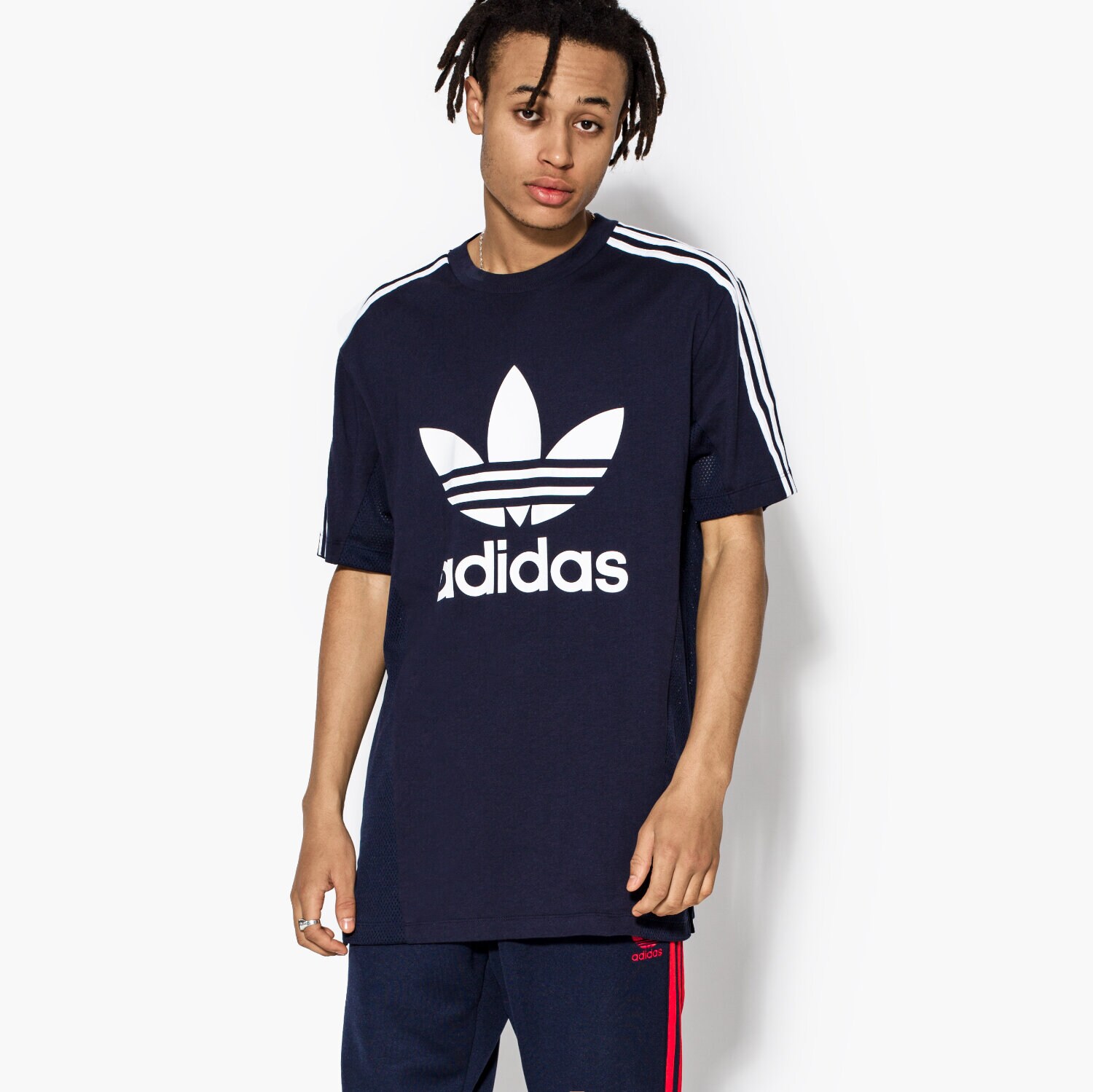 pánské tričko ADIDAS TRIČKO SS L.A TREFOIL BK7704 TMAVOMODRÁ