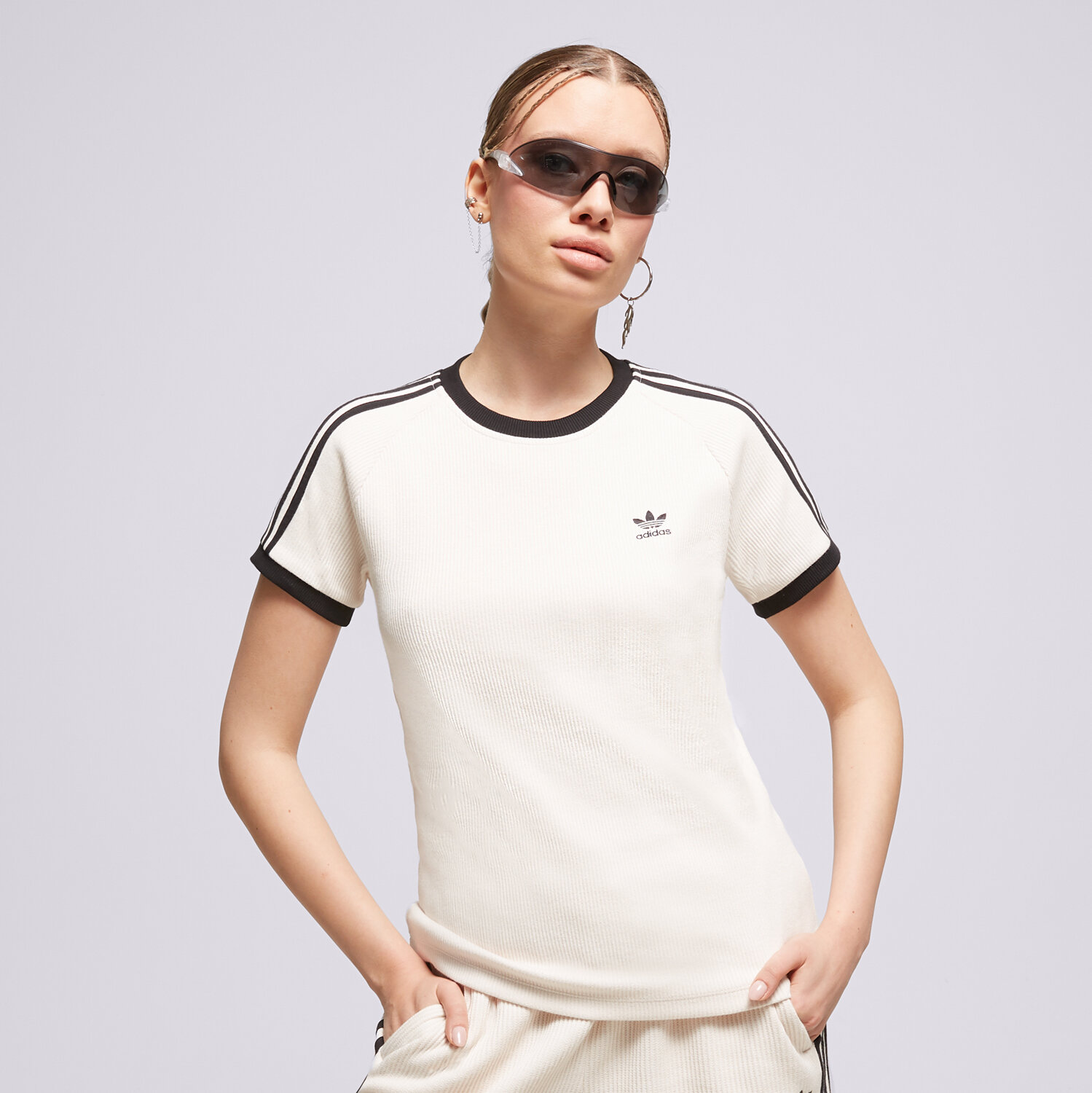 dámské tričko ADIDAS TRIČKO 3 S SLIM TEE IC5463 BÍLÁ