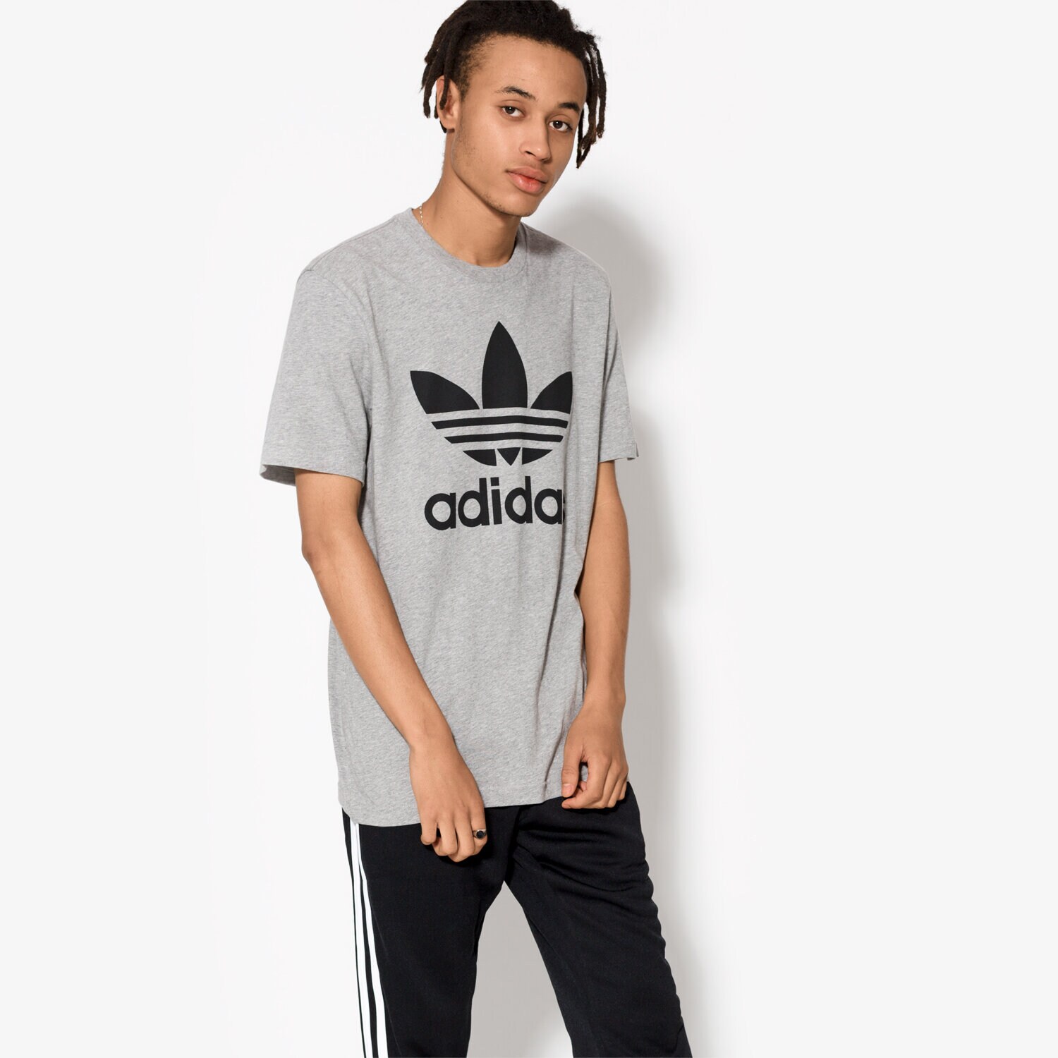 pánské tričko ADIDAS TRIČKO SS ORIG TREFOIL BK7466 ŠEDÁ