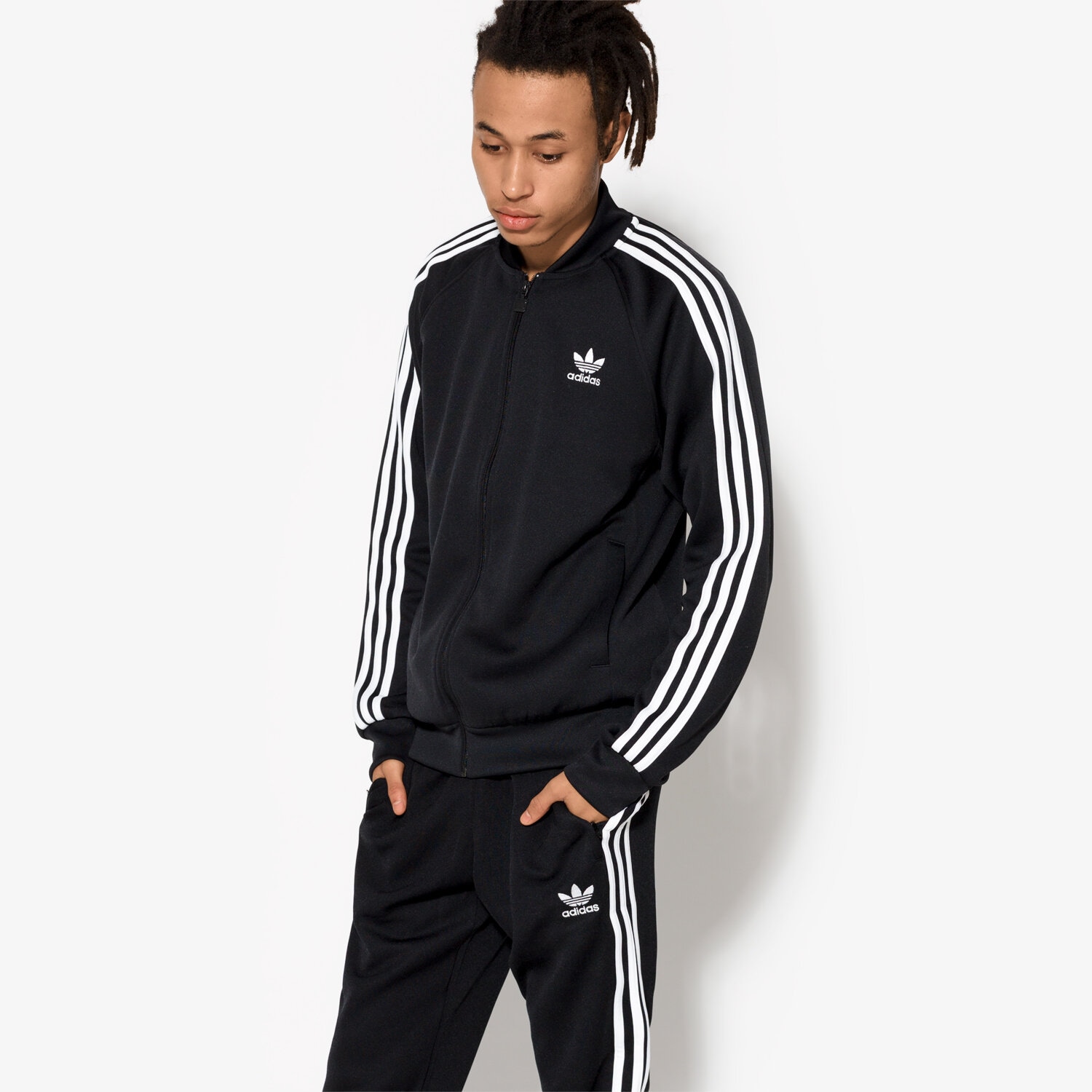 pánská mikina ADIDAS MIKINA ROZEPÍNACÍ SUPERSTAR TRACK TOP BK5921 ČERNÁ