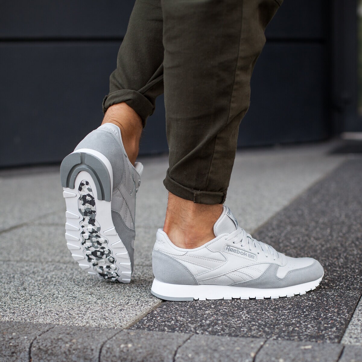 pánské tenisky REEBOK CL LEATHER  BS5148 ŠEDÁ