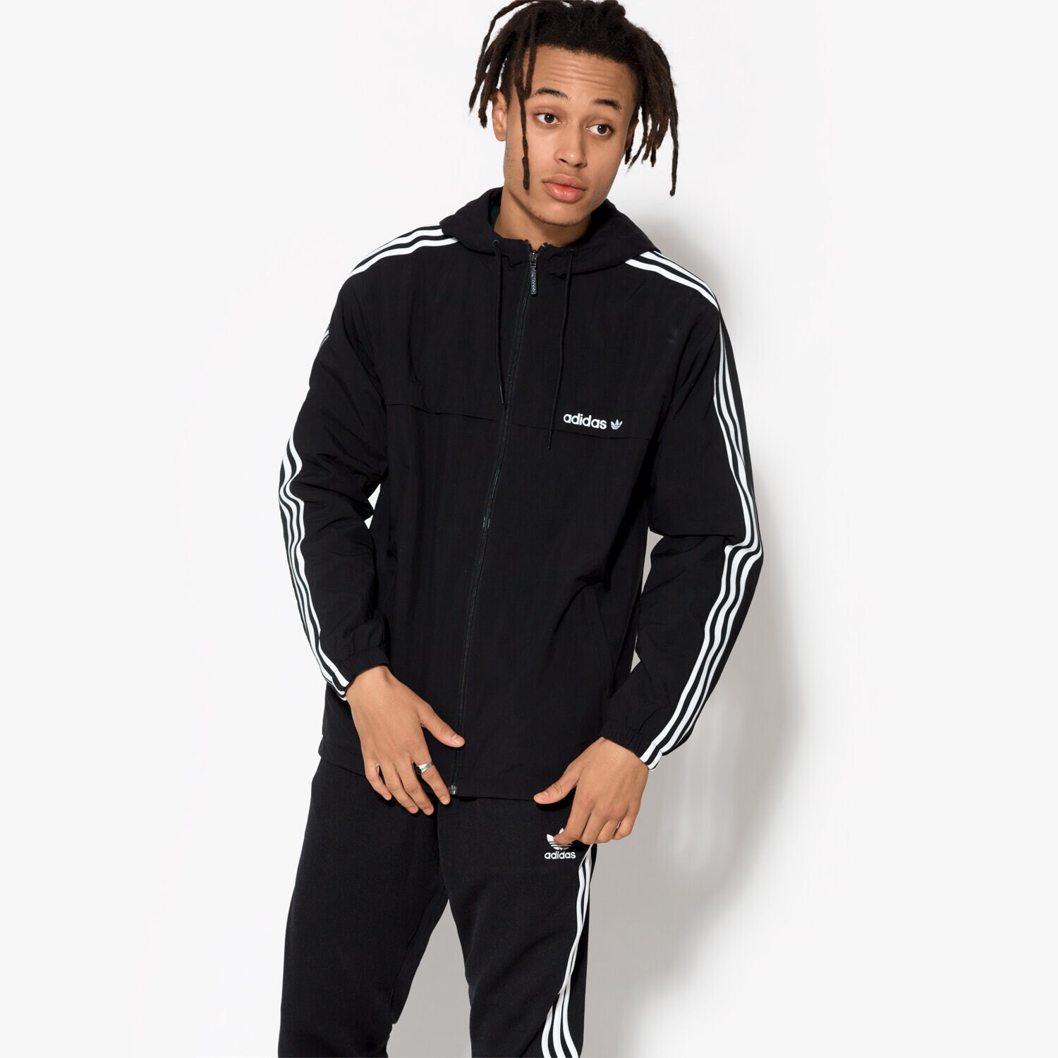 Přechodná bunda pánská (podzimní, jarní) ADIDAS BUNDA 3STRIPED WB BR6984 ČERNÁ