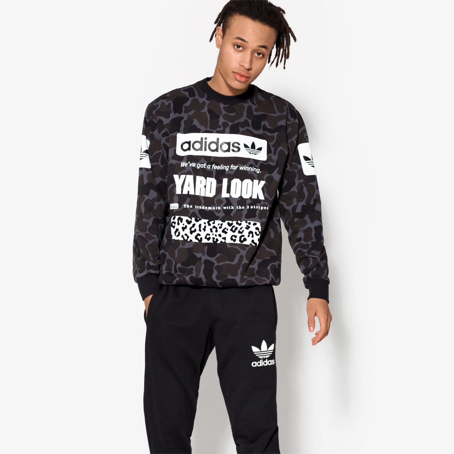 pánská mikina ADIDAS MIKINA STREET CAMO CR BS2073 ČERNÁ