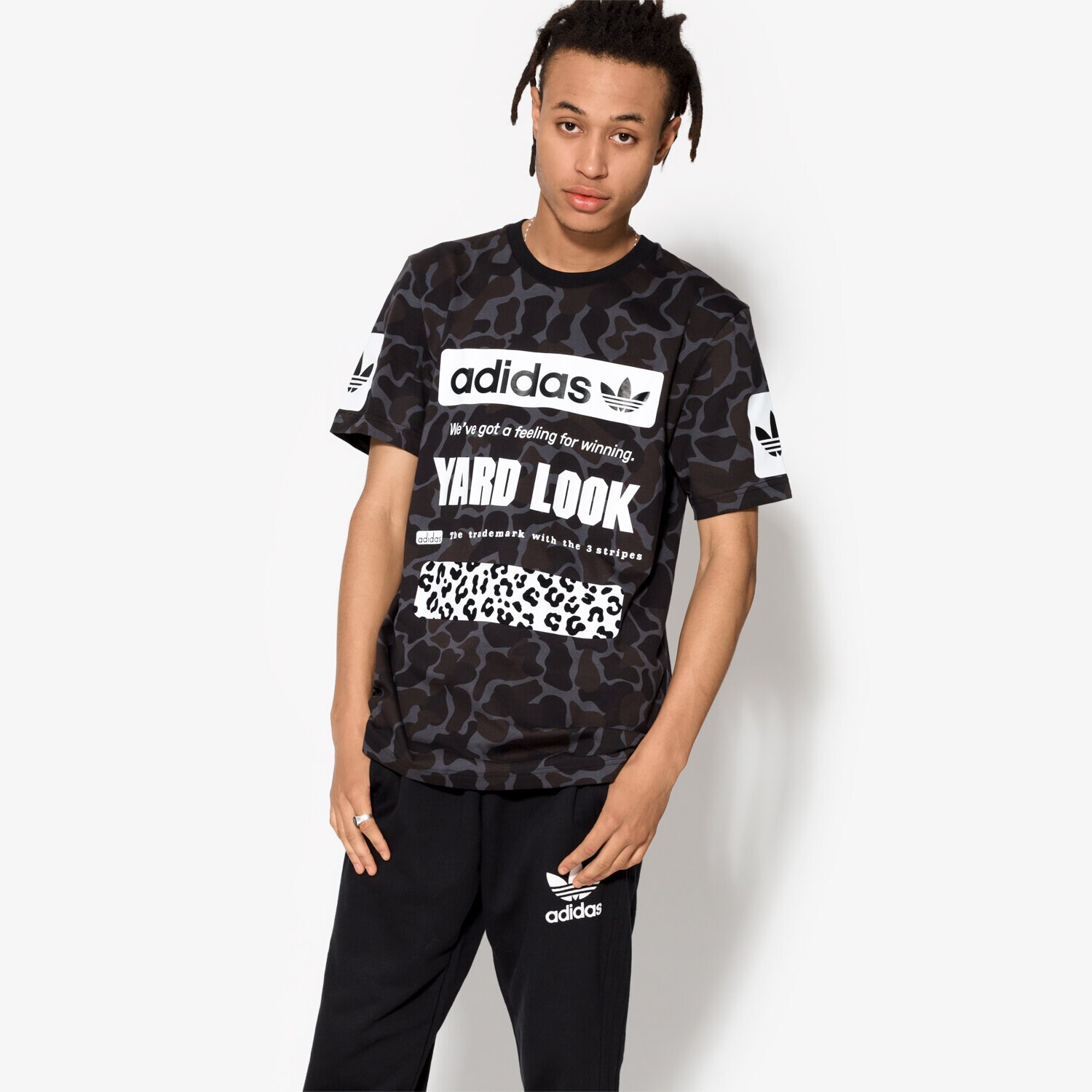 pánské tričko ADIDAS TRIČKO SS STREET CAMO T BS2079 ČERNÁ