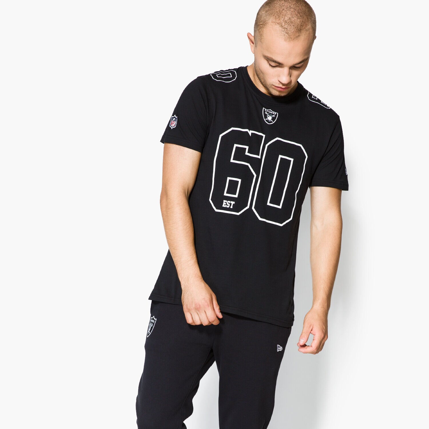 pánské tričko NEW ERA TRIČKO NFL NUMBER OAK RAIDERS BLK 11459505 ČERNÁ