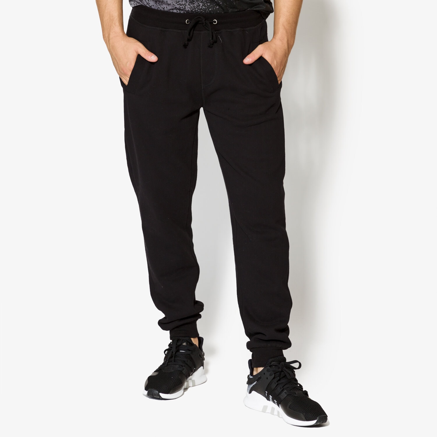 pánské kalhoty CONFRONT KALHOTY  CHARLES CF37SPM23002 ČERNÁ