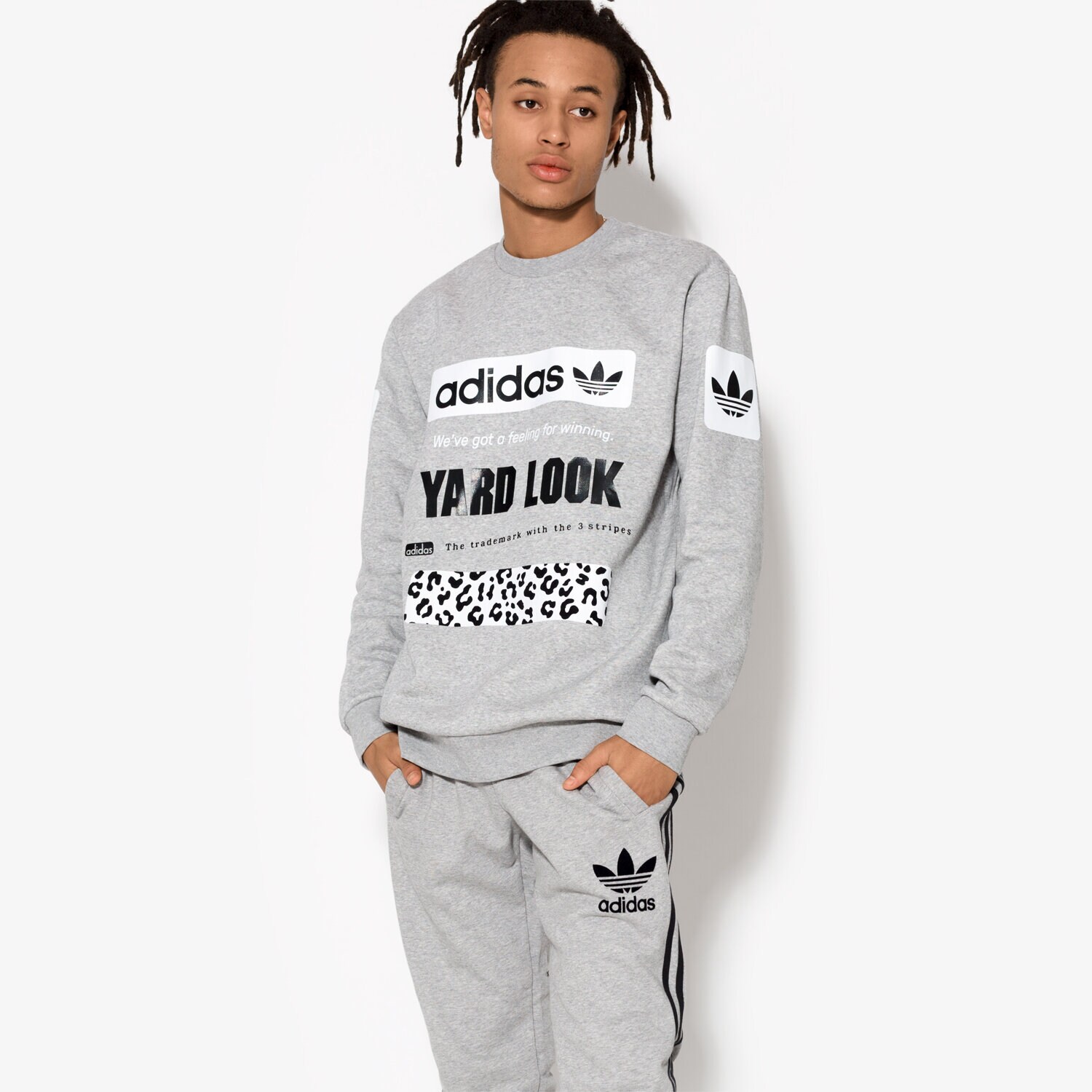 pánská mikina ADIDAS MIKINA STREET GRAPH CR BS2131 ŠEDÁ
