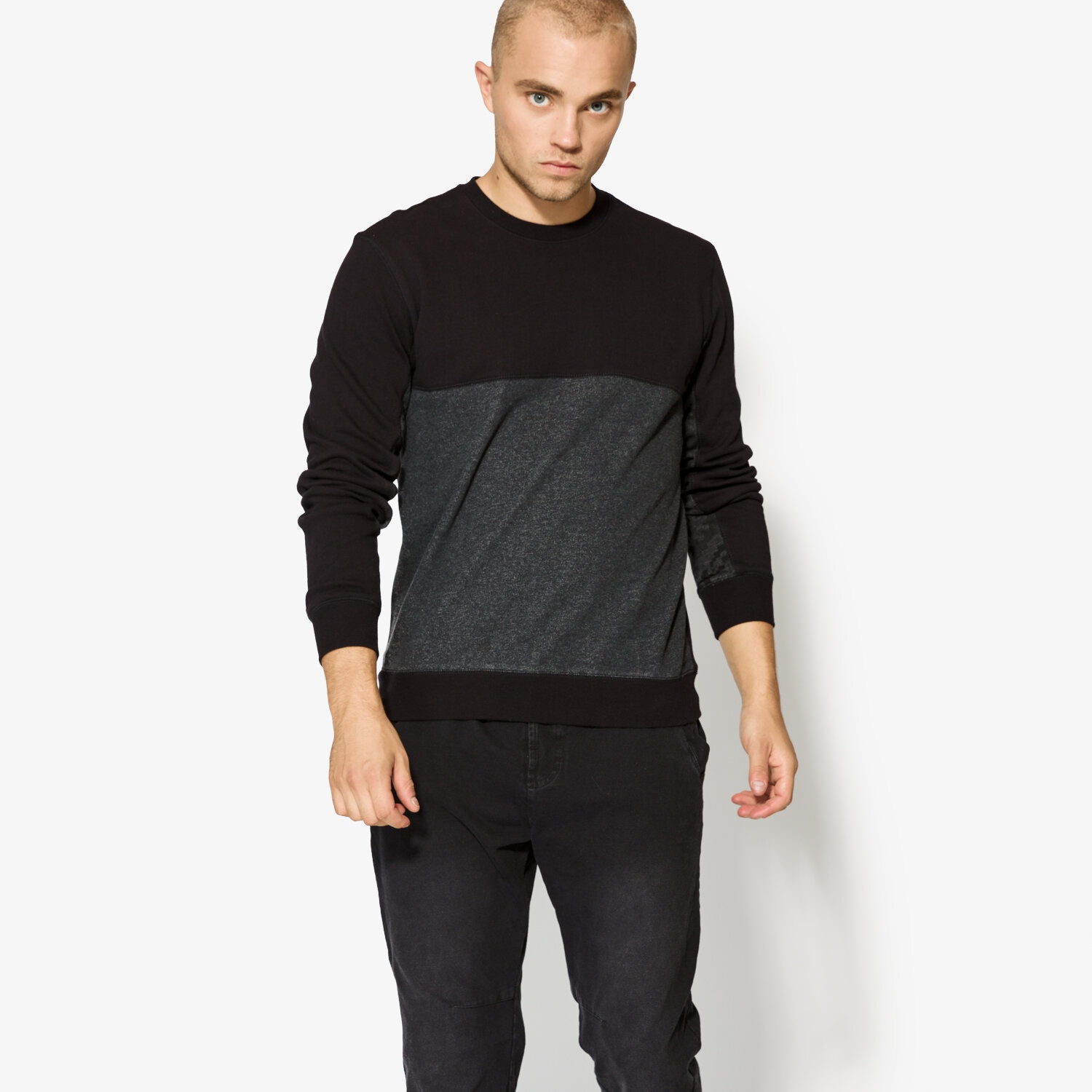 pánská mikina CONFRONT MIKINA ARNICA CF37BLM13001 ČERNÁ